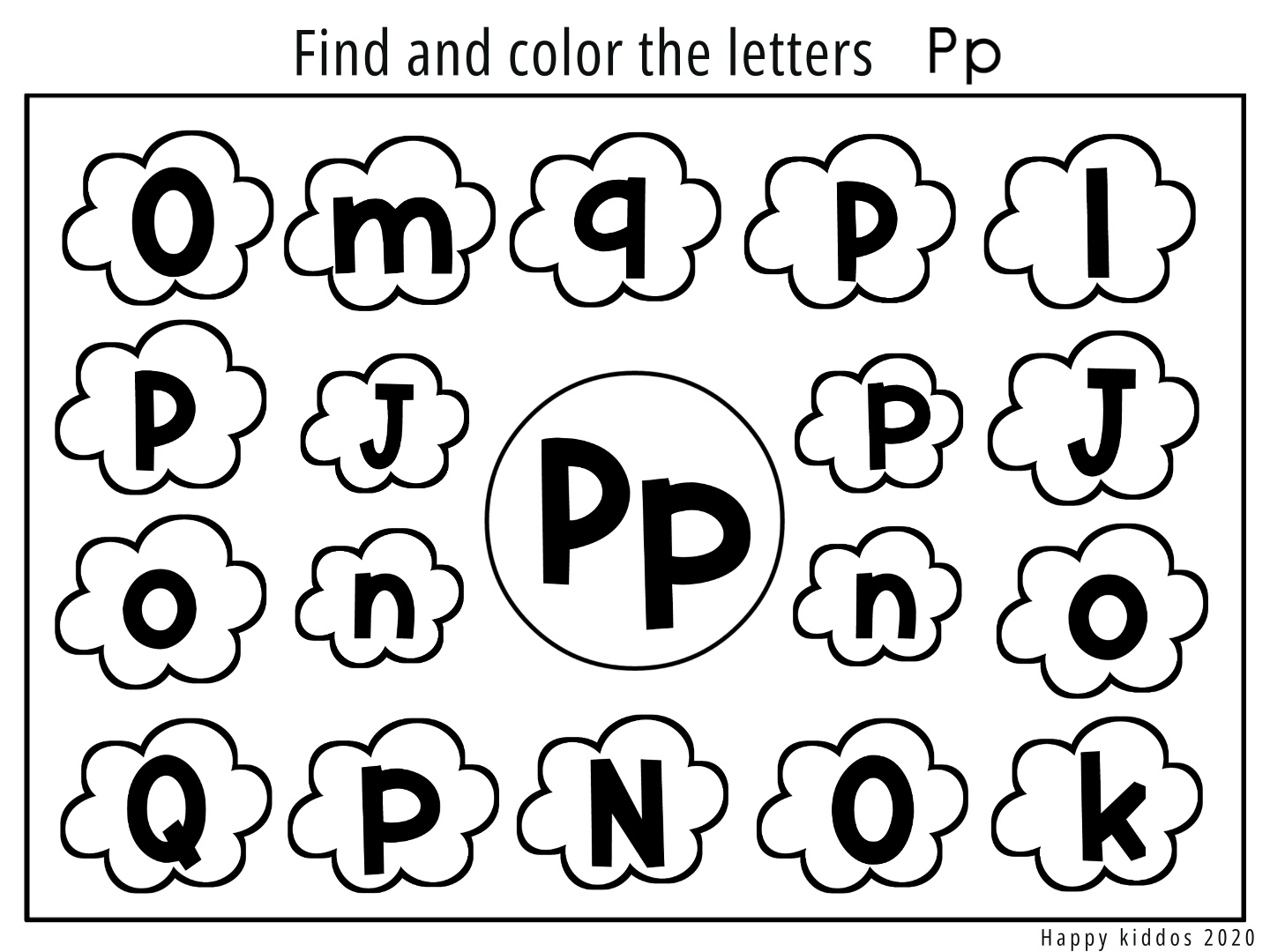 Alphabets - Find and Color