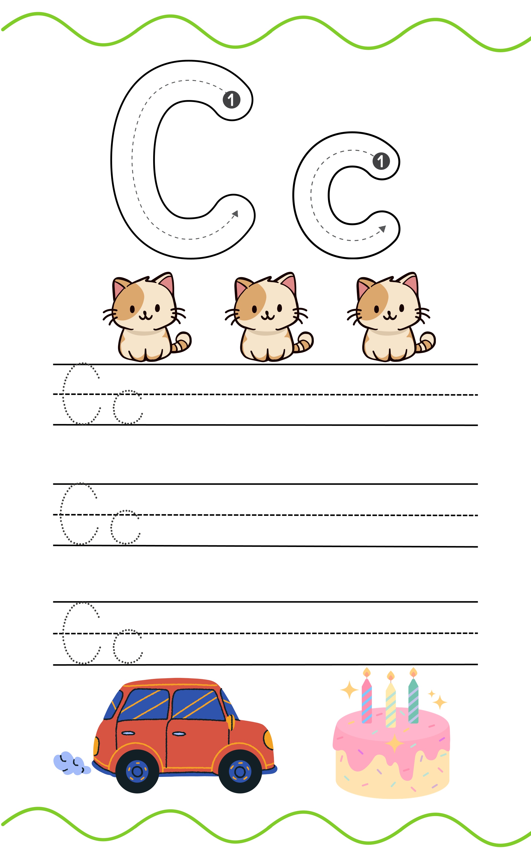 Tracing, Matching and Coloring Alphabets, Numbers & Shapes