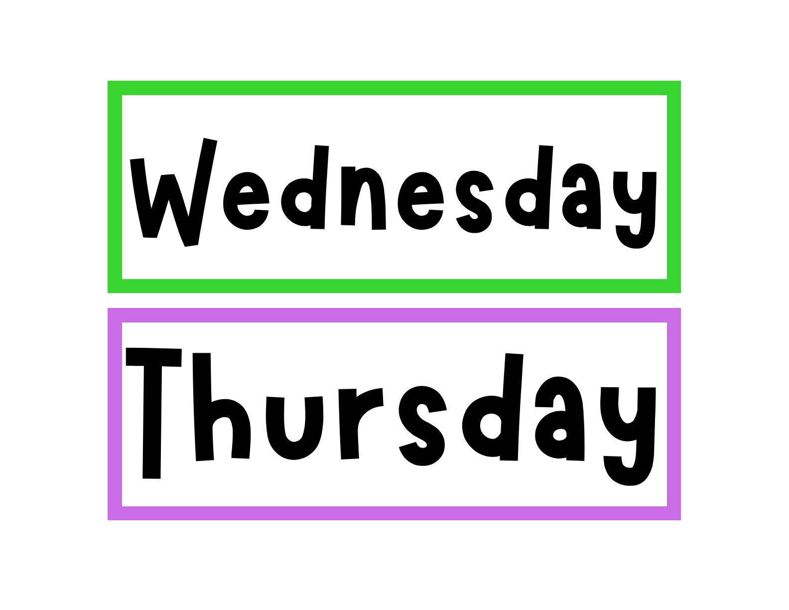 Days of the Week - Laminate, Cut & Stick 