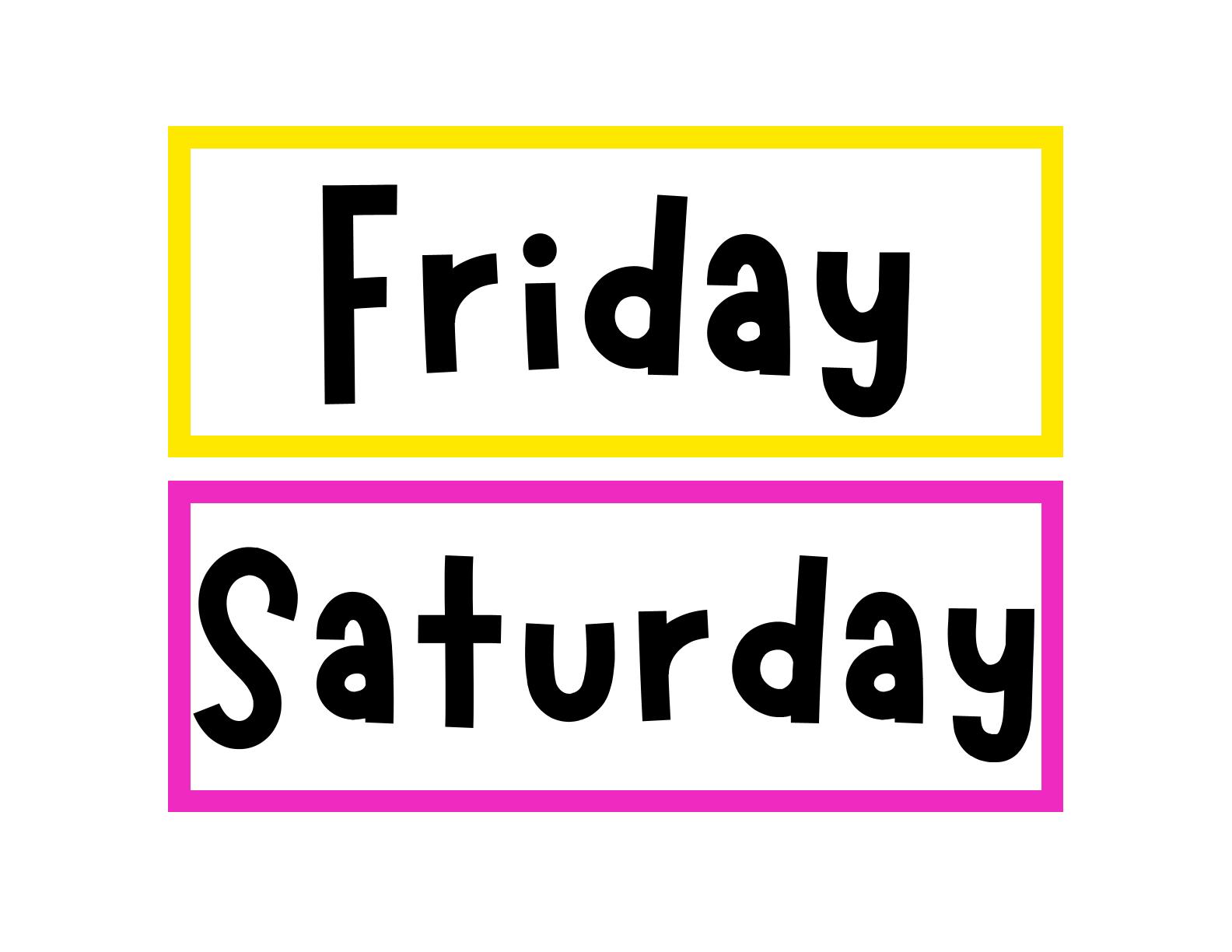 Days of the Week - Laminate, Cut & Stick 