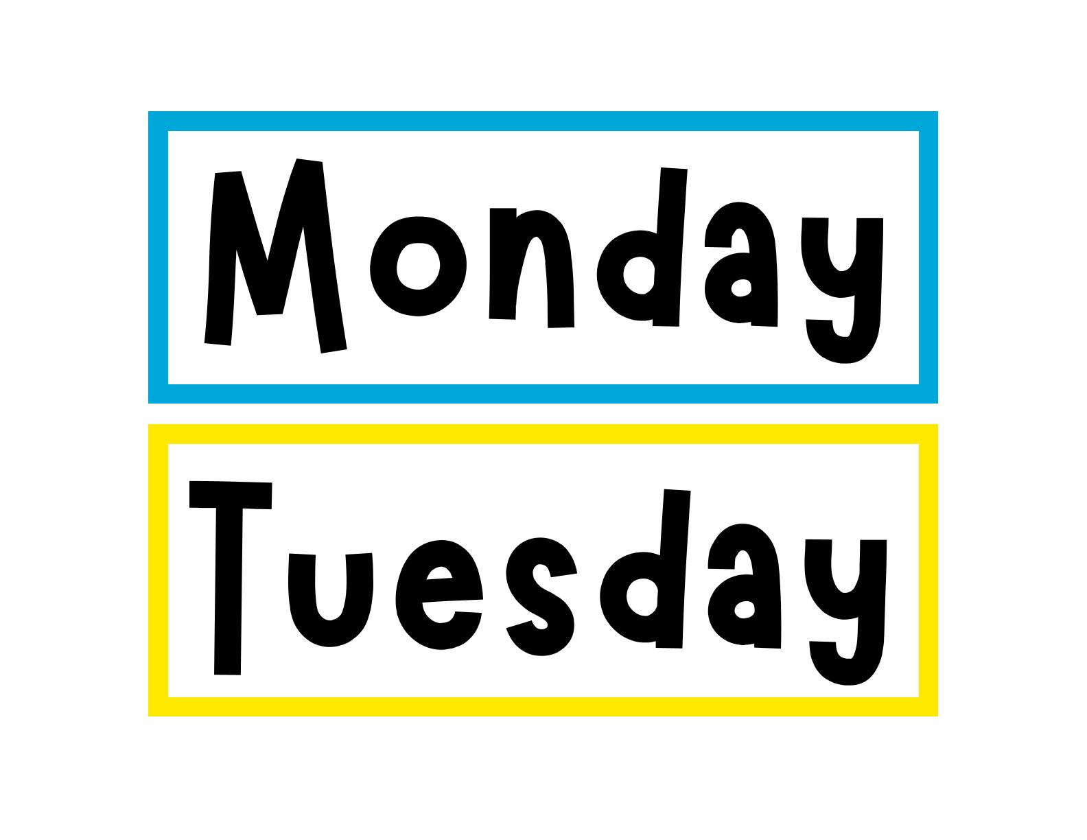 Days of the Week - Laminate, Cut & Stick 