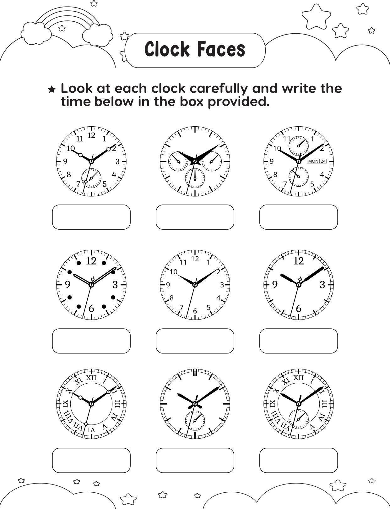 Write the Time - Understanding Clocks