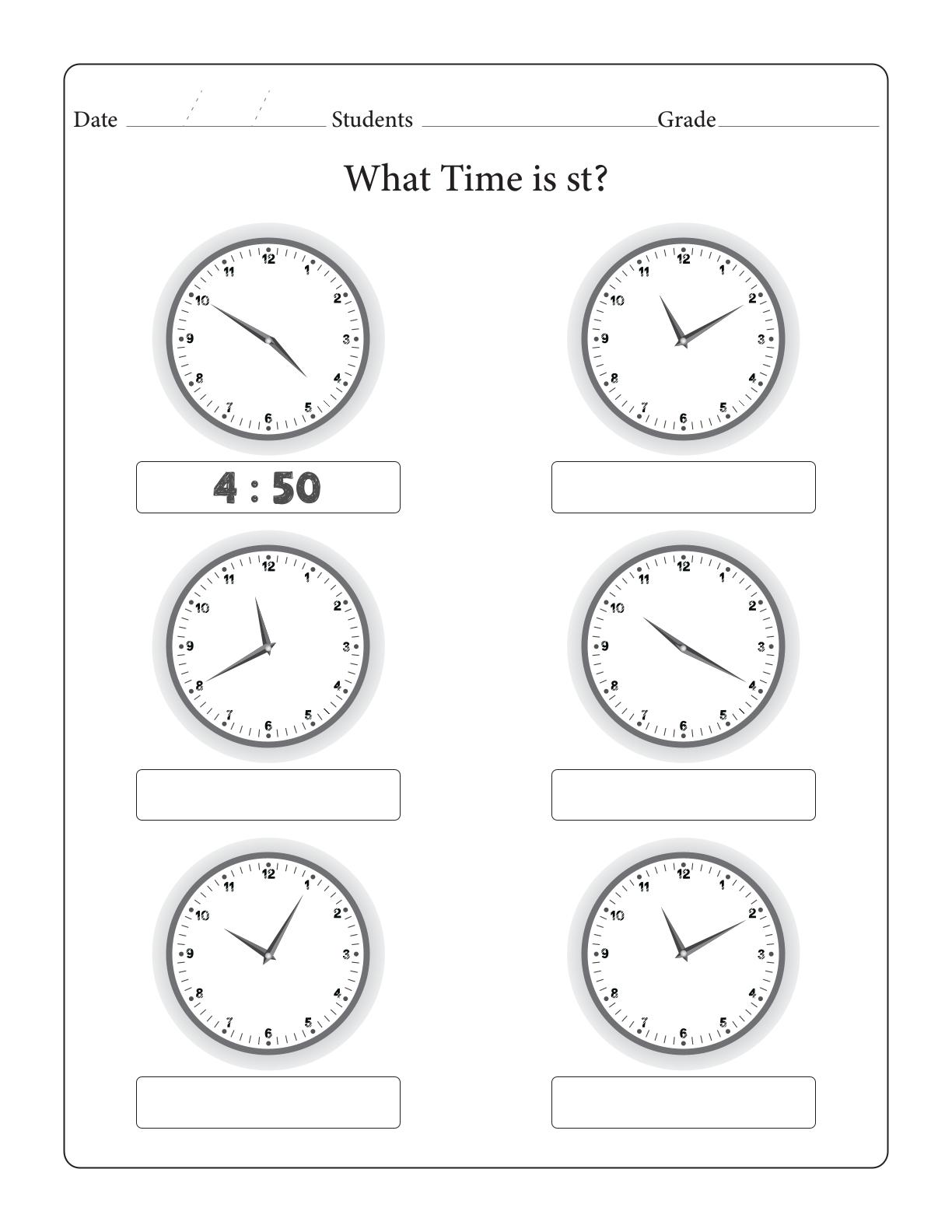 Write the Time - 25 pages