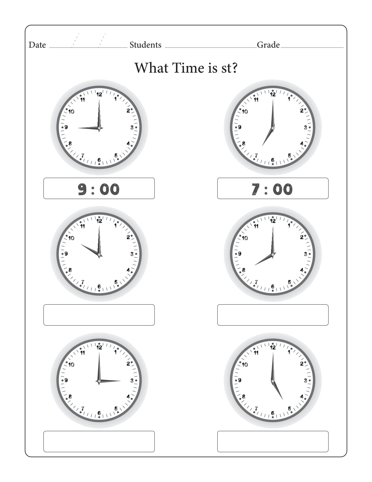 Write the Time - 25 pages