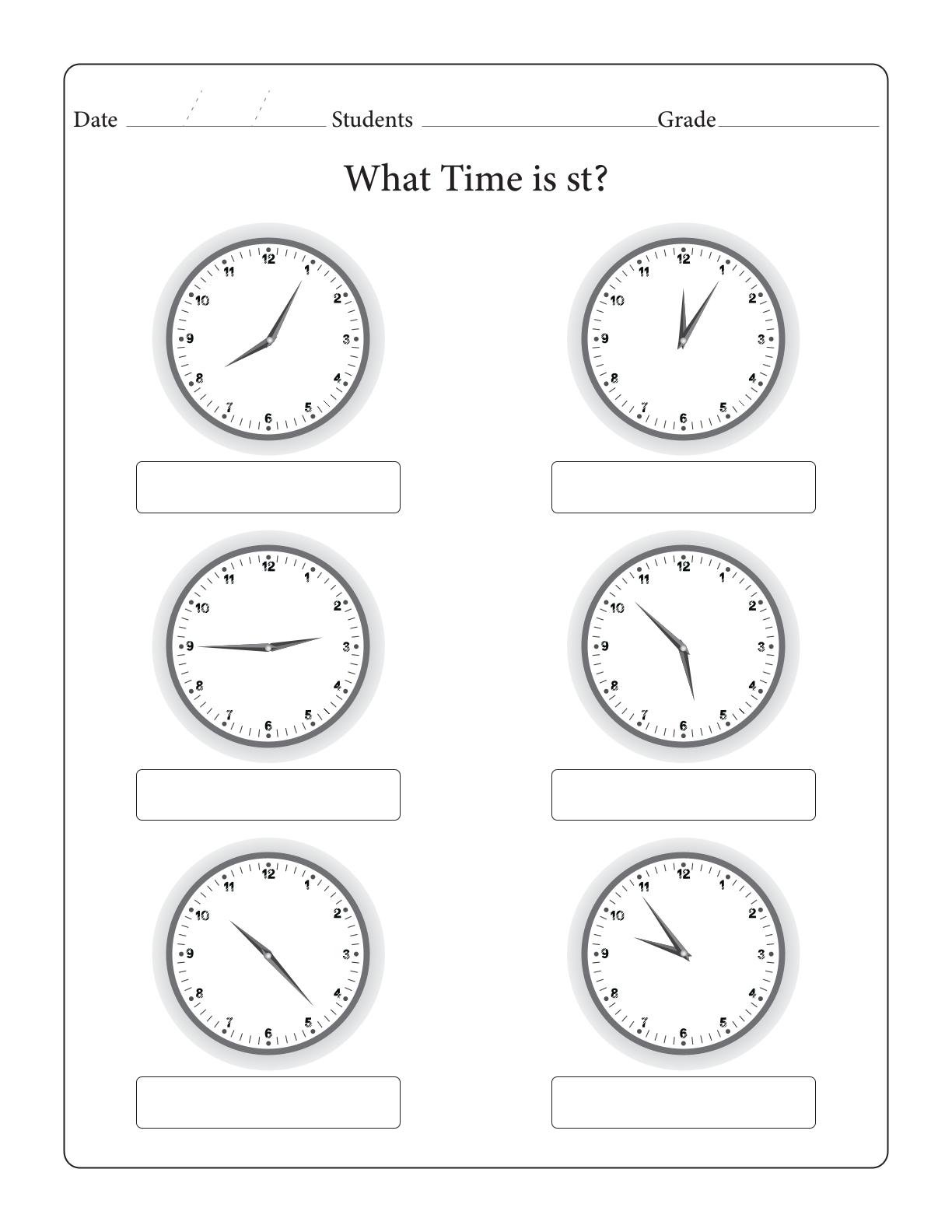 Write the Time - 25 pages