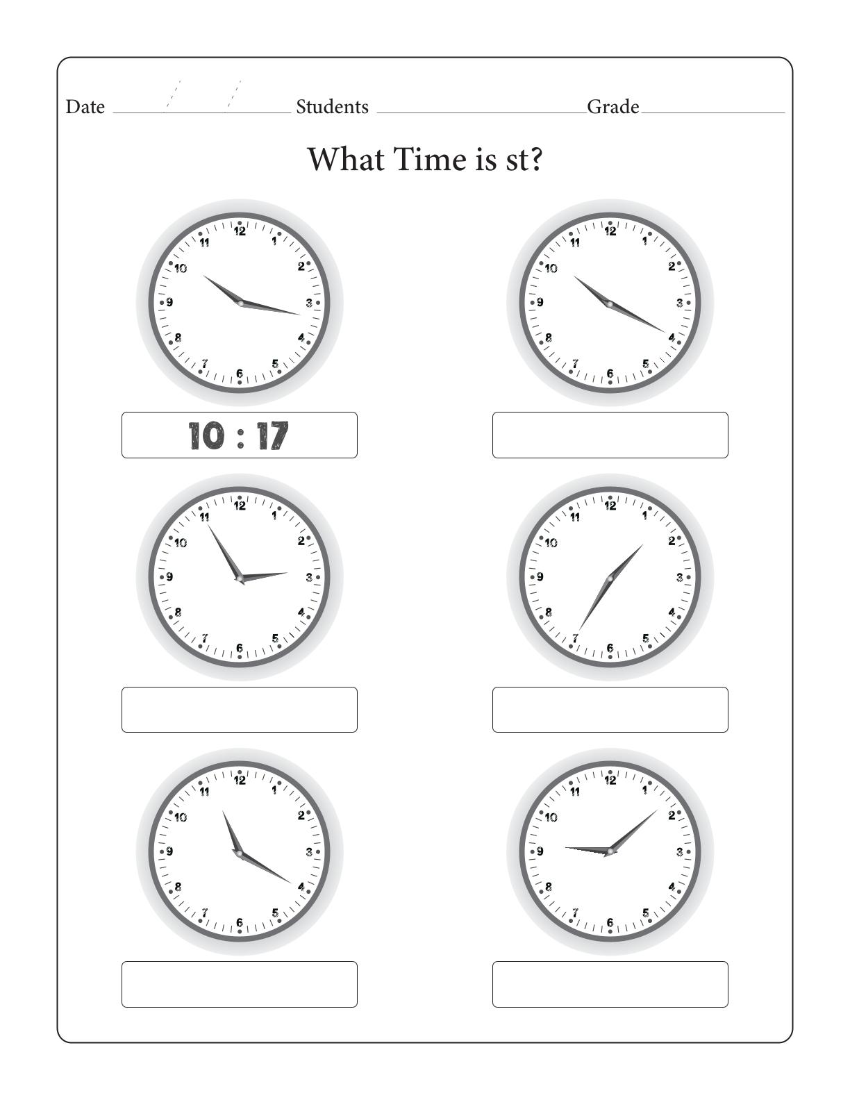 Write the Time - 25 pages