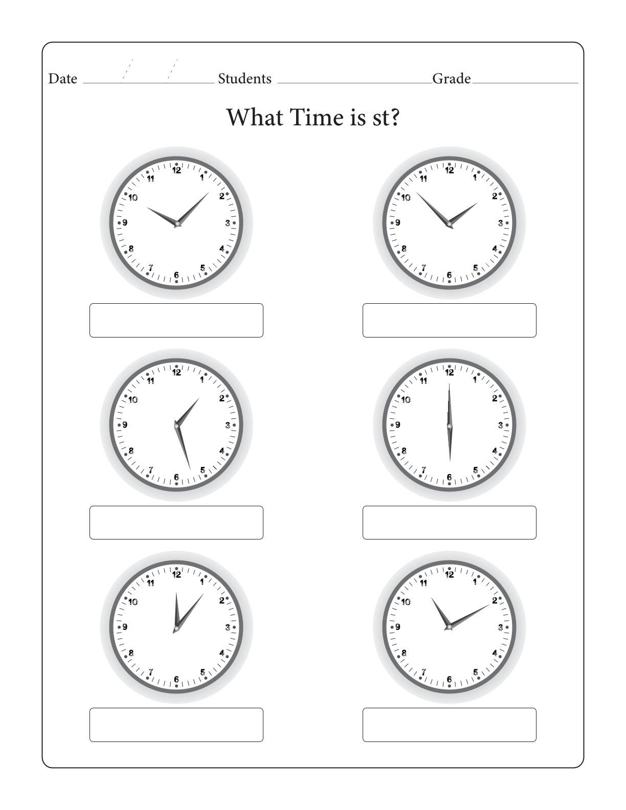 Write the Time - 25 pages