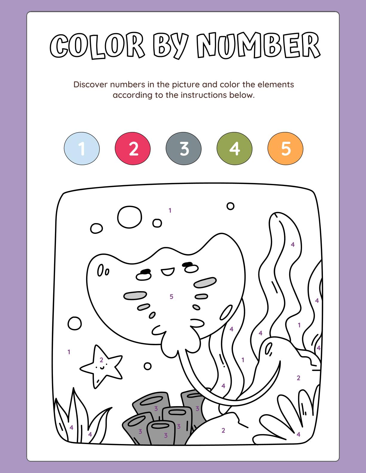 Color By Number - Book 1