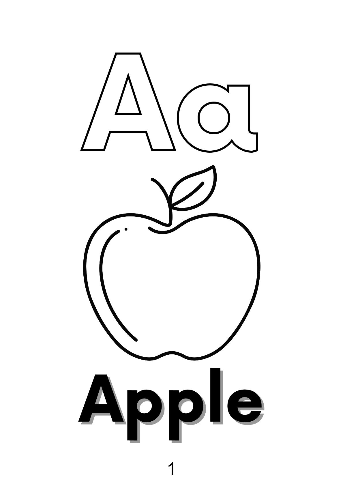 Coloring for Toddlers - Alphabets, Fruits, Veggies and more