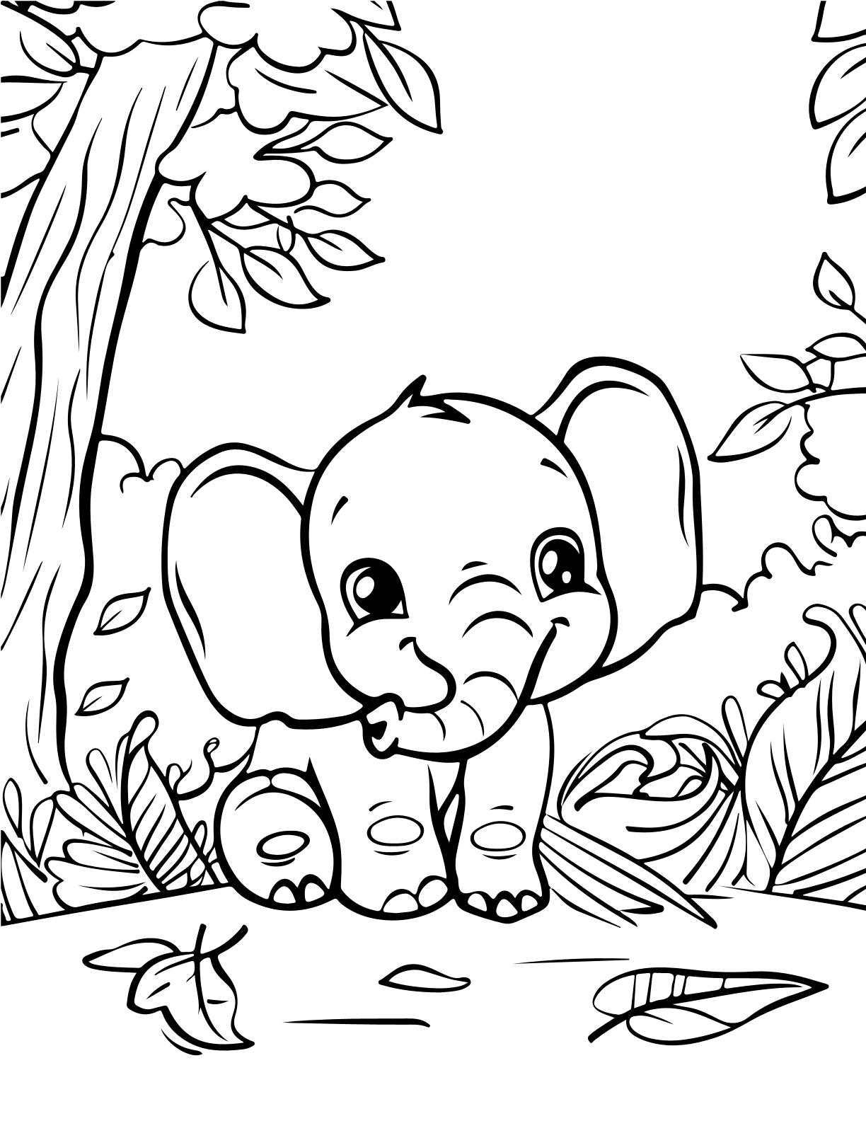 Cute Baby Animals Coloring