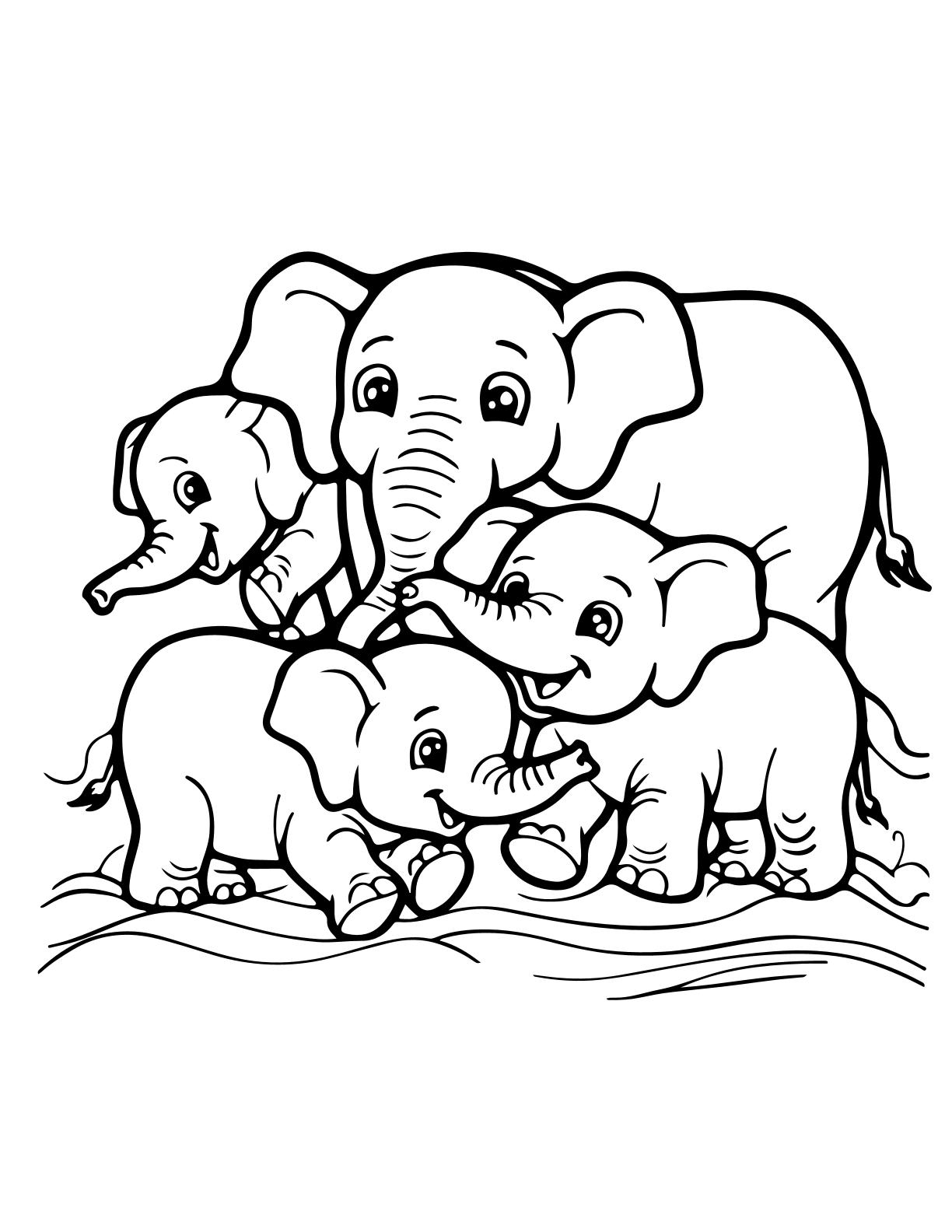 Cute Baby Animals Coloring