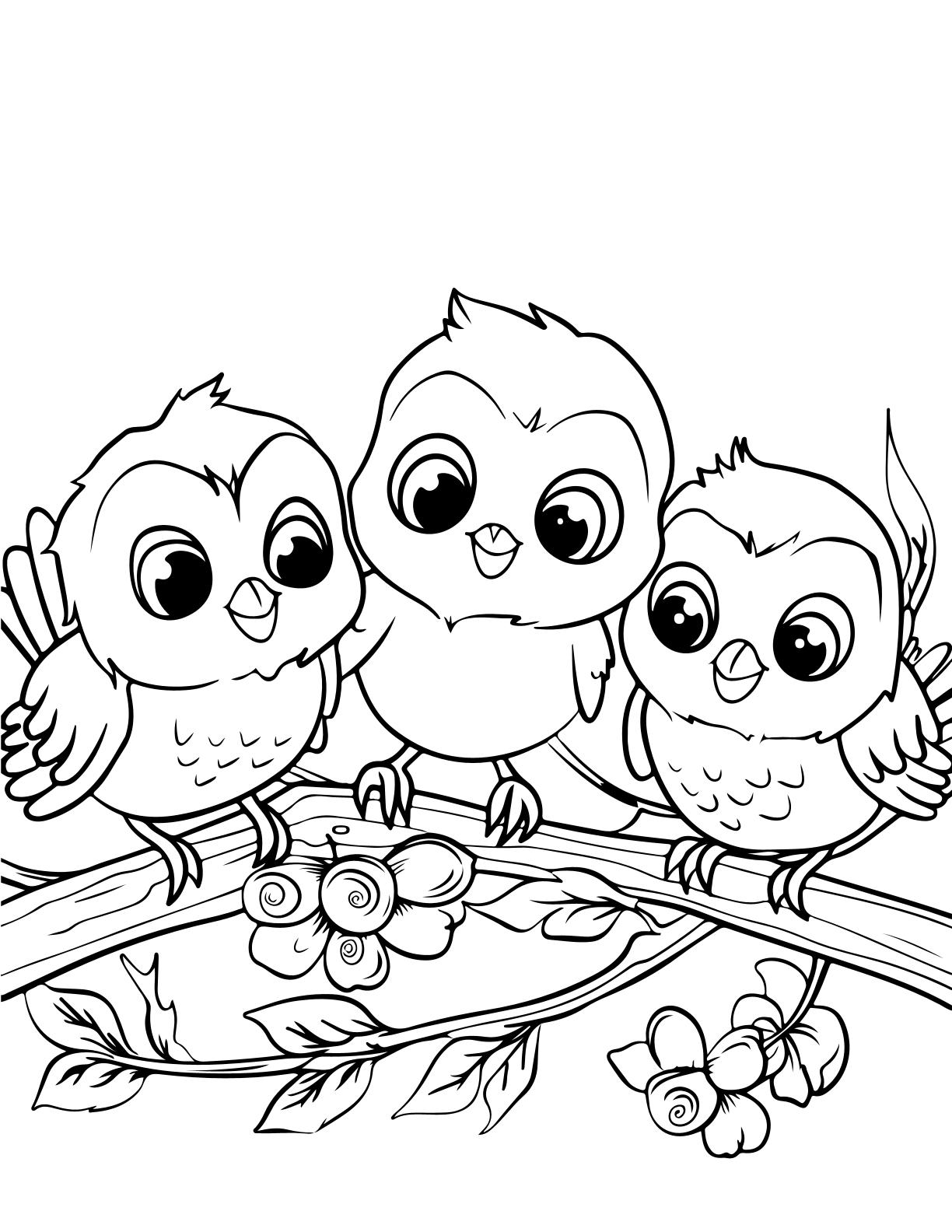 Cute Baby Animals Coloring