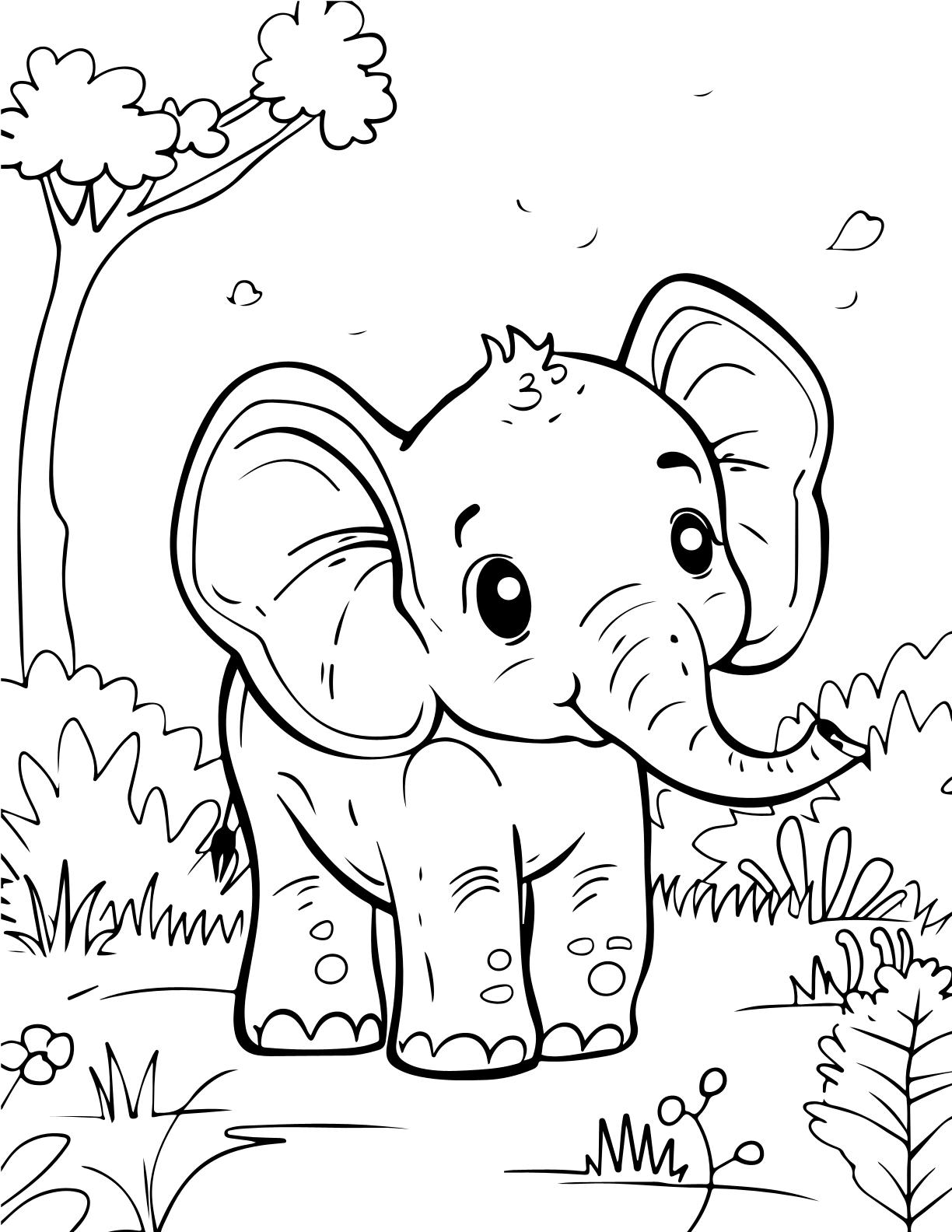 Cute Baby Animals Coloring