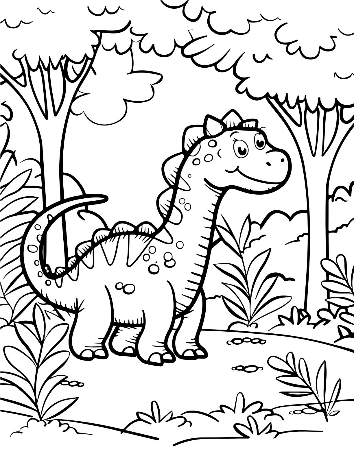 Cute Dinos Coloring