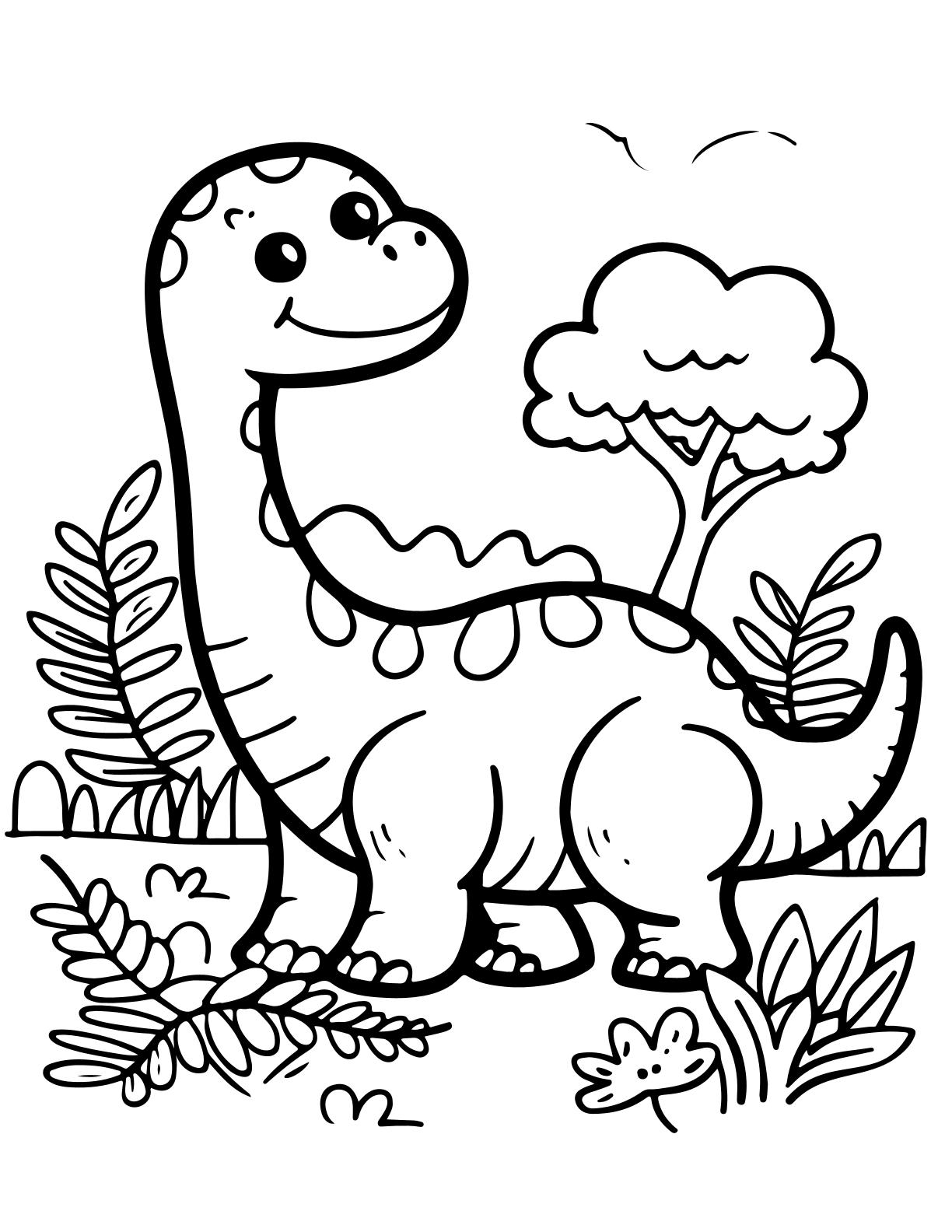 Cute Dinos Coloring