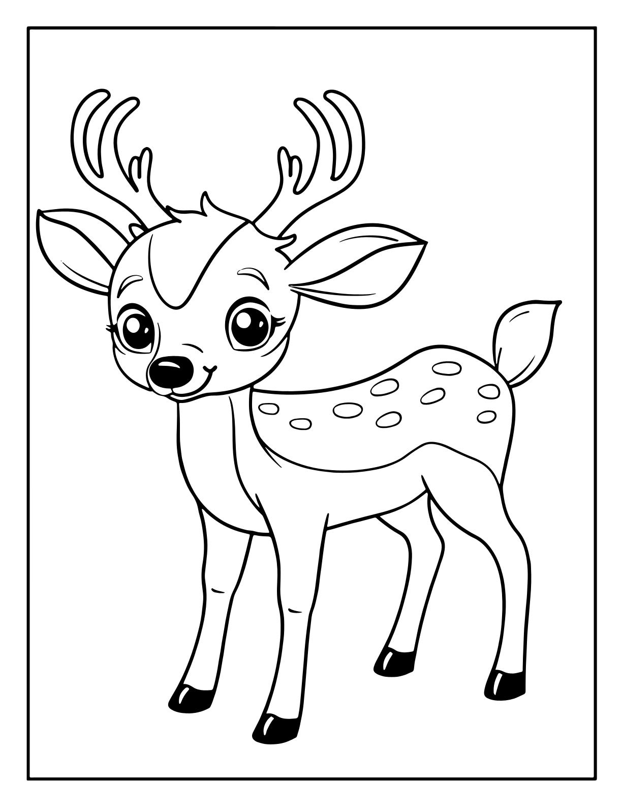 Simple Kawaii Animals Coloring