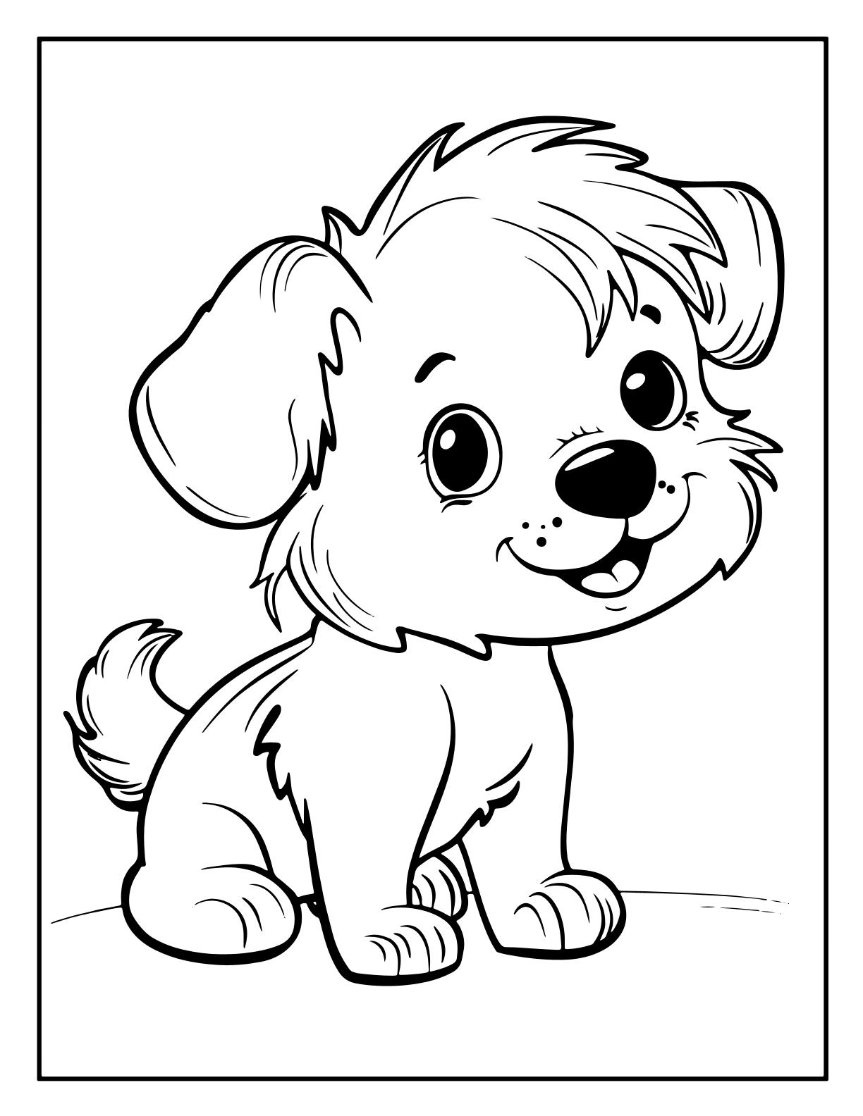 Simple Kawaii Animals Coloring
