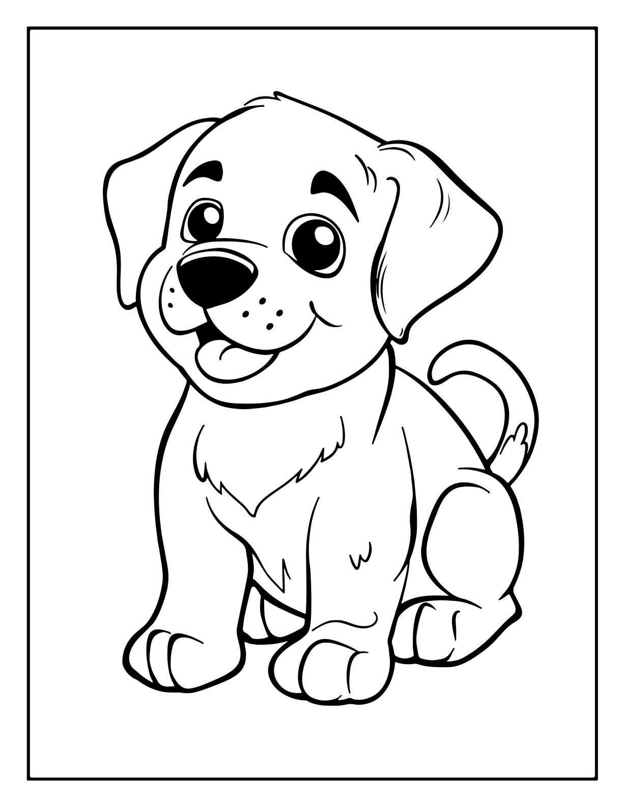 Simple Kawaii Animals Coloring