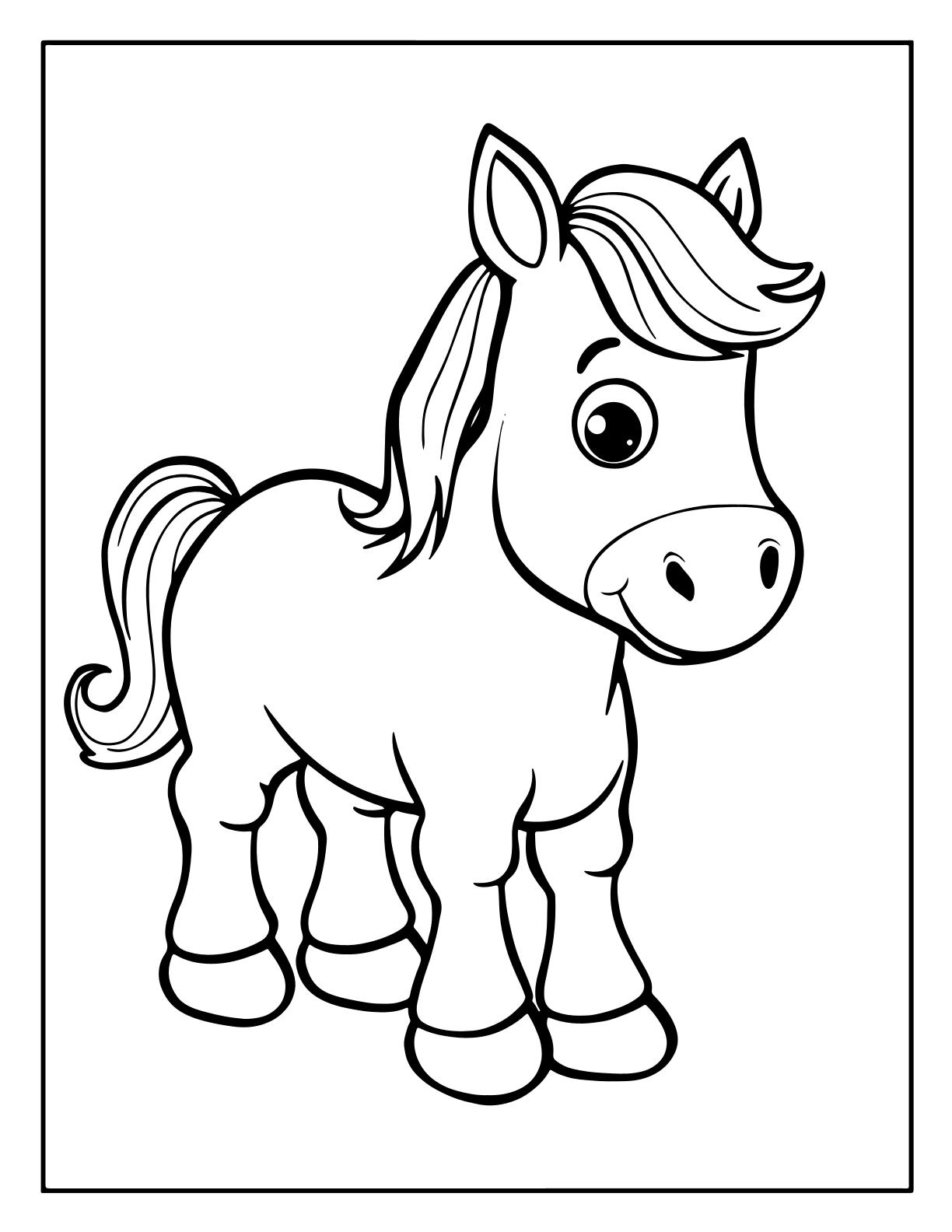 Simple Kawaii Animals Coloring