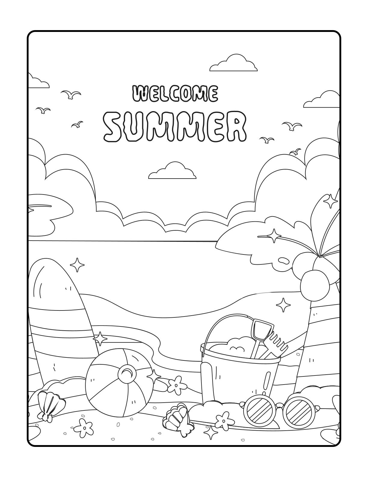 Welcome Summer with Fun Coloring