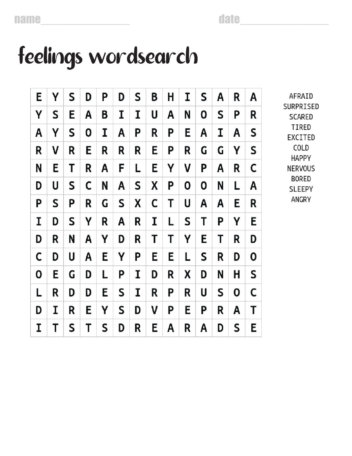 Understand emotions - includes tracing, flashcards and more