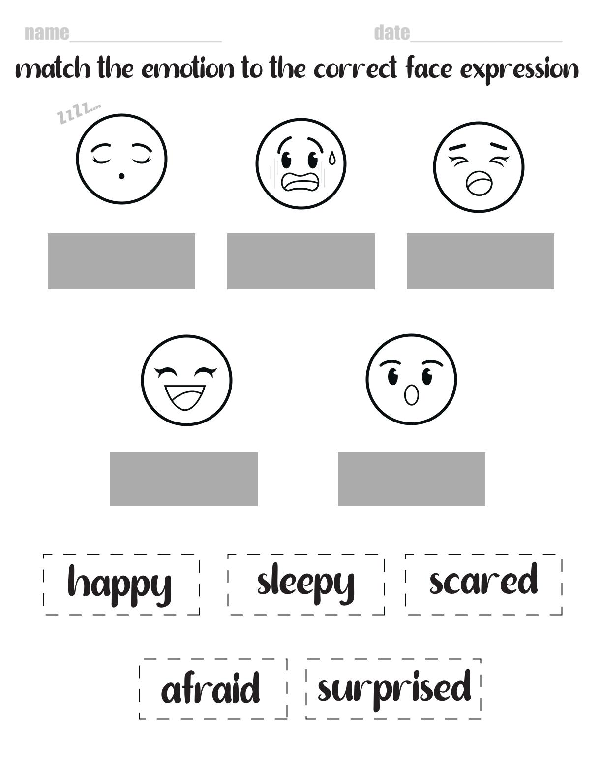Understand emotions - includes tracing, flashcards and more