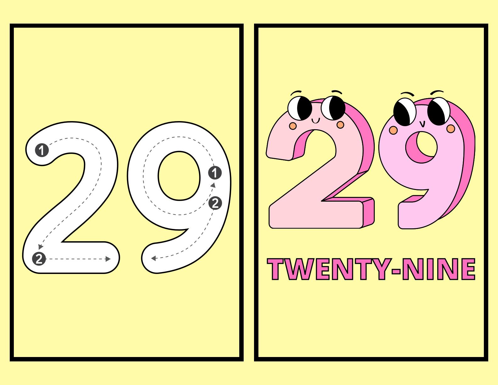 Number Flashcards - 1 to 30