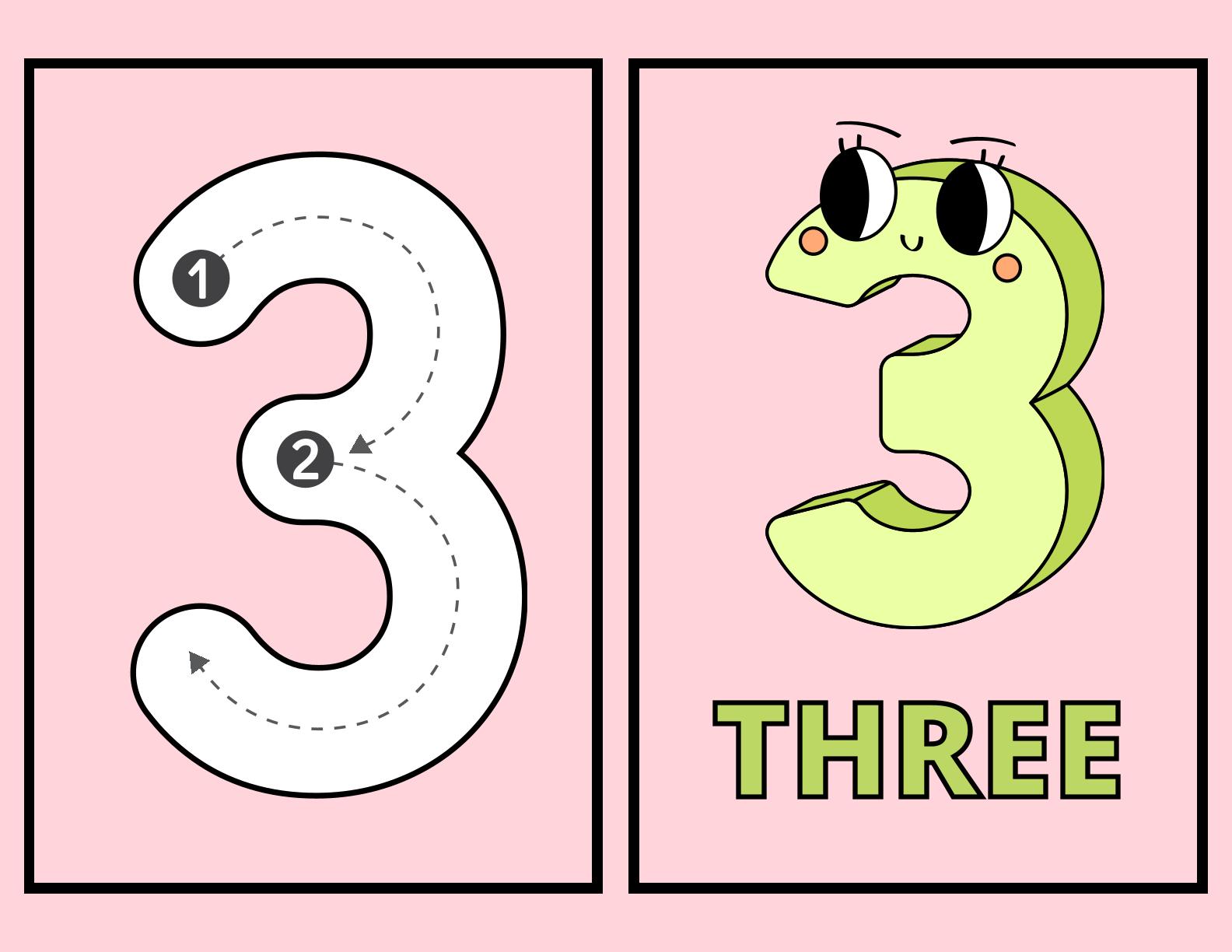 Number Flashcards - 1 to 30