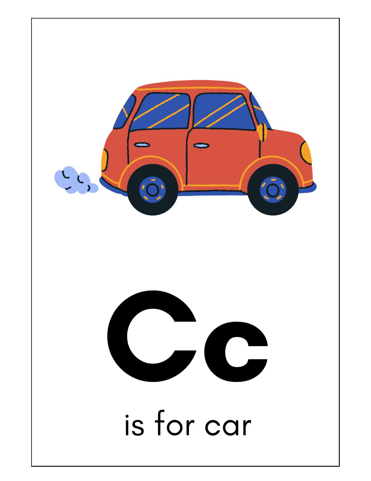 Alphabets and Words Flashcards