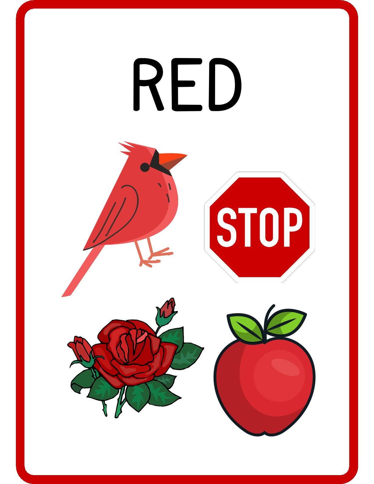 Colors Flashcards with related items