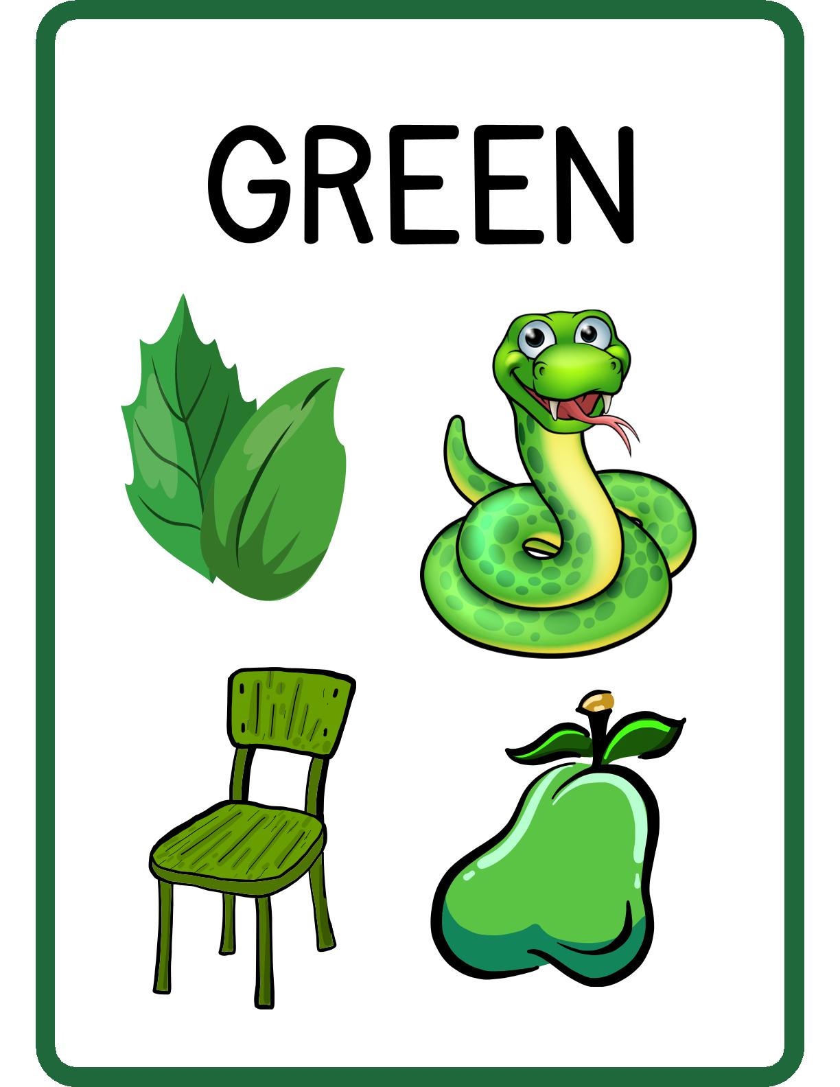 Colors Flashcards with related items