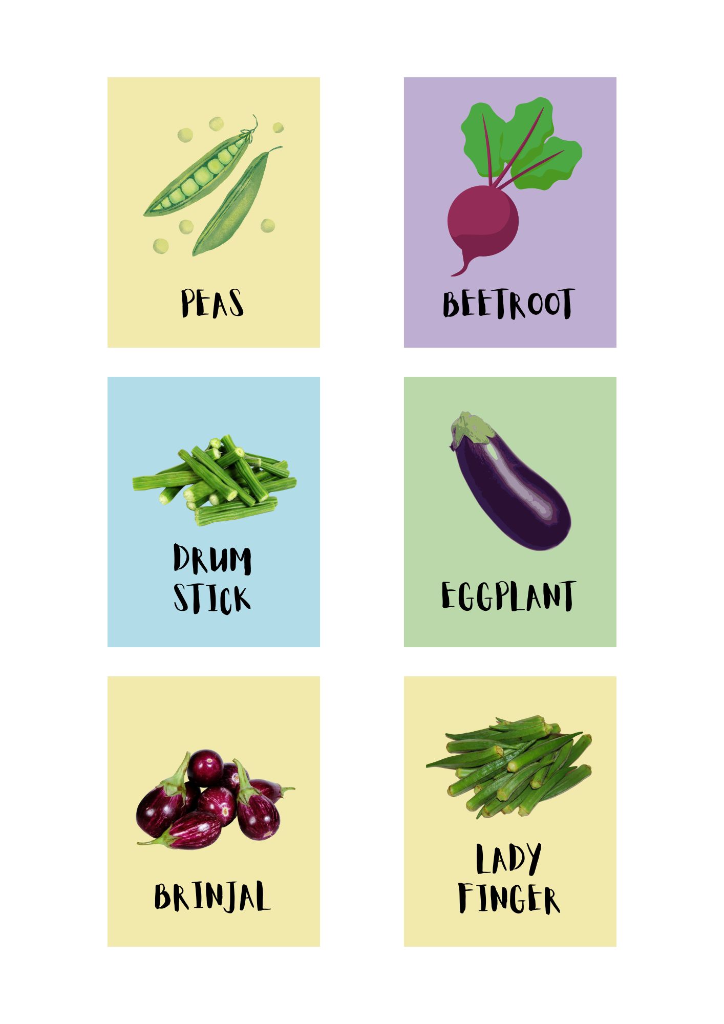 Fruits and Vegetables Flashcards