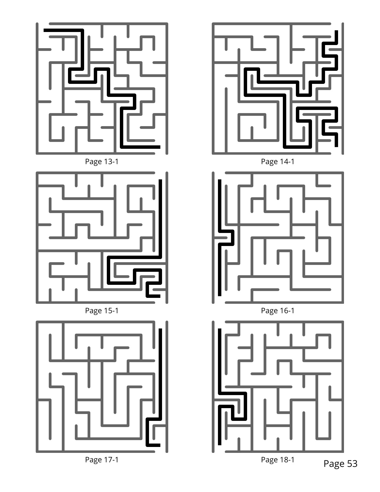 50 Rectangular Mazes
