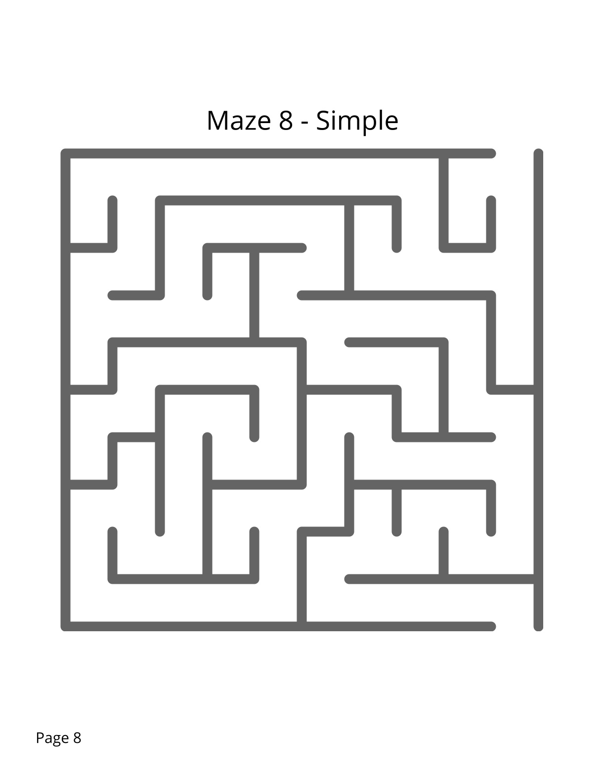 75 Maze Puzzles - Different Shapes