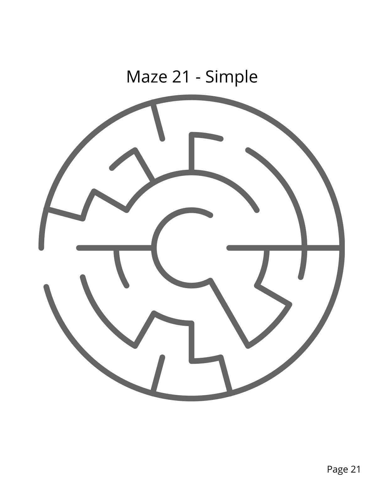 75 Maze Puzzles - Different Shapes