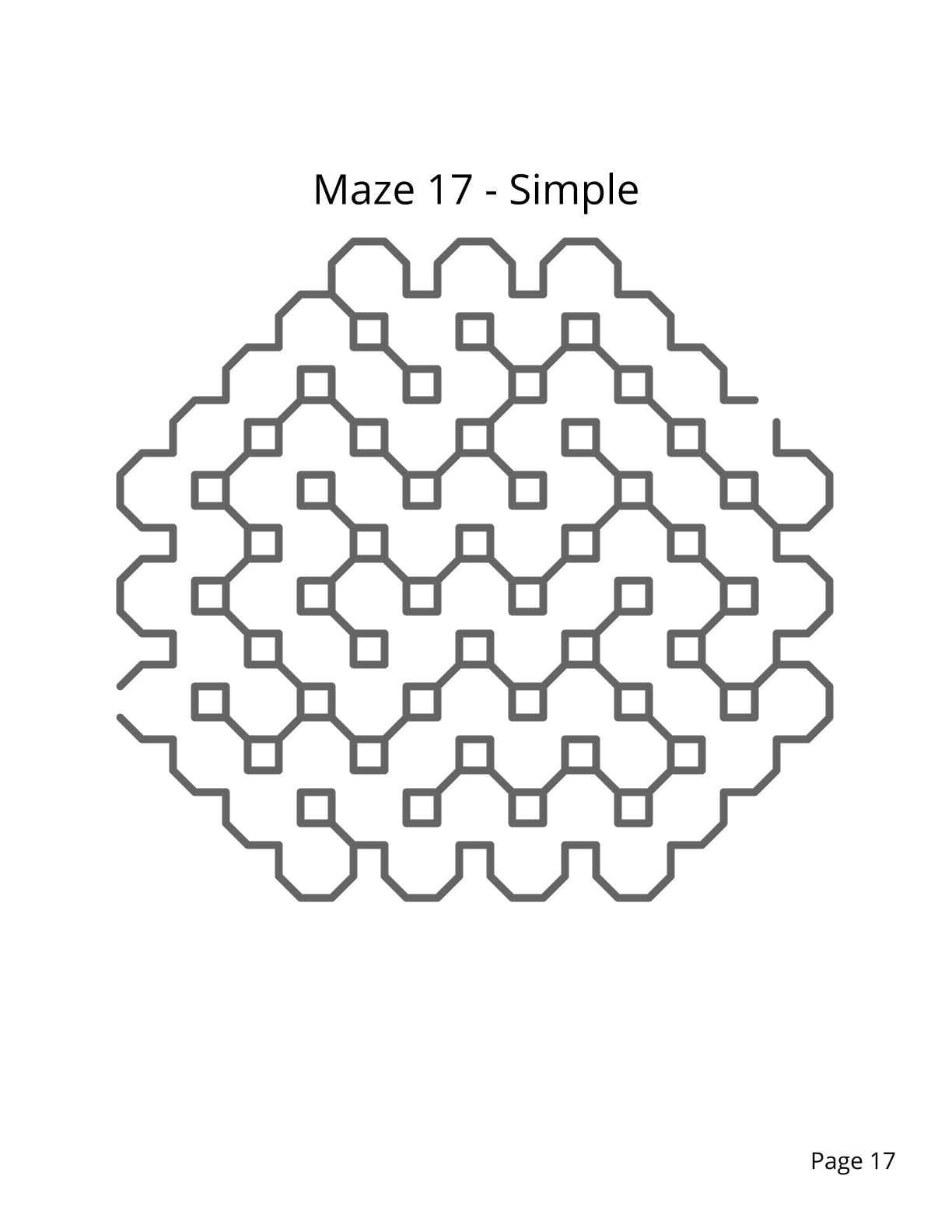 75 Maze Puzzles - Different Shapes