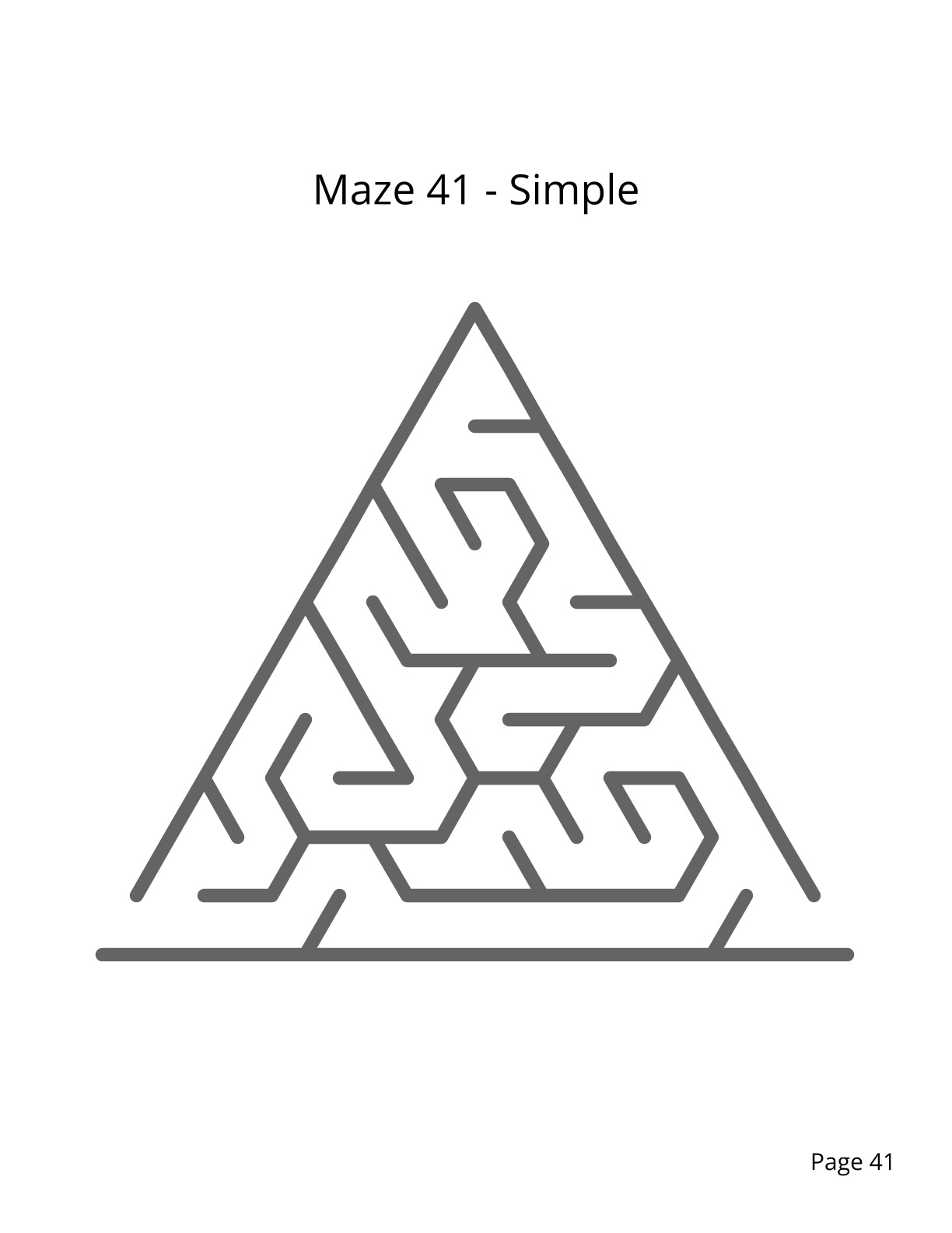75 Maze Puzzles - Different Shapes