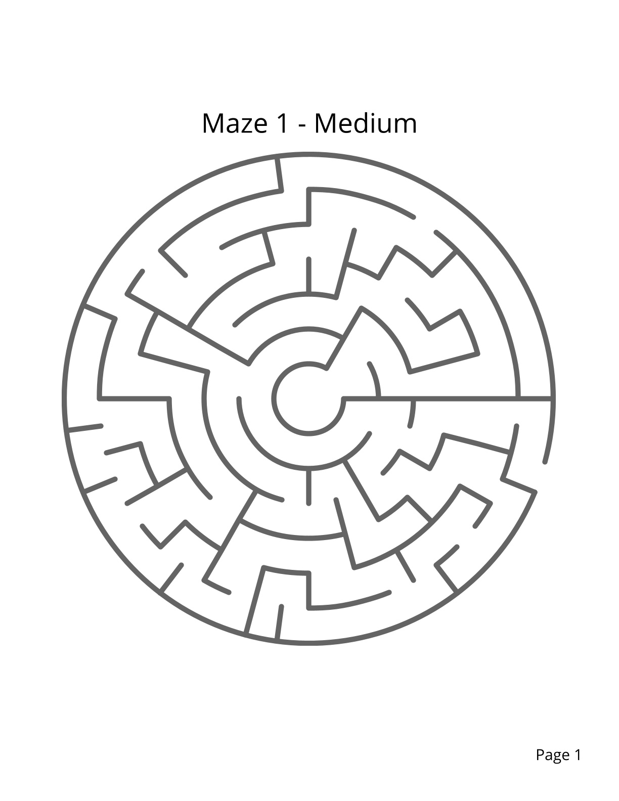 200 Maze Puzzles - Unique Shapes