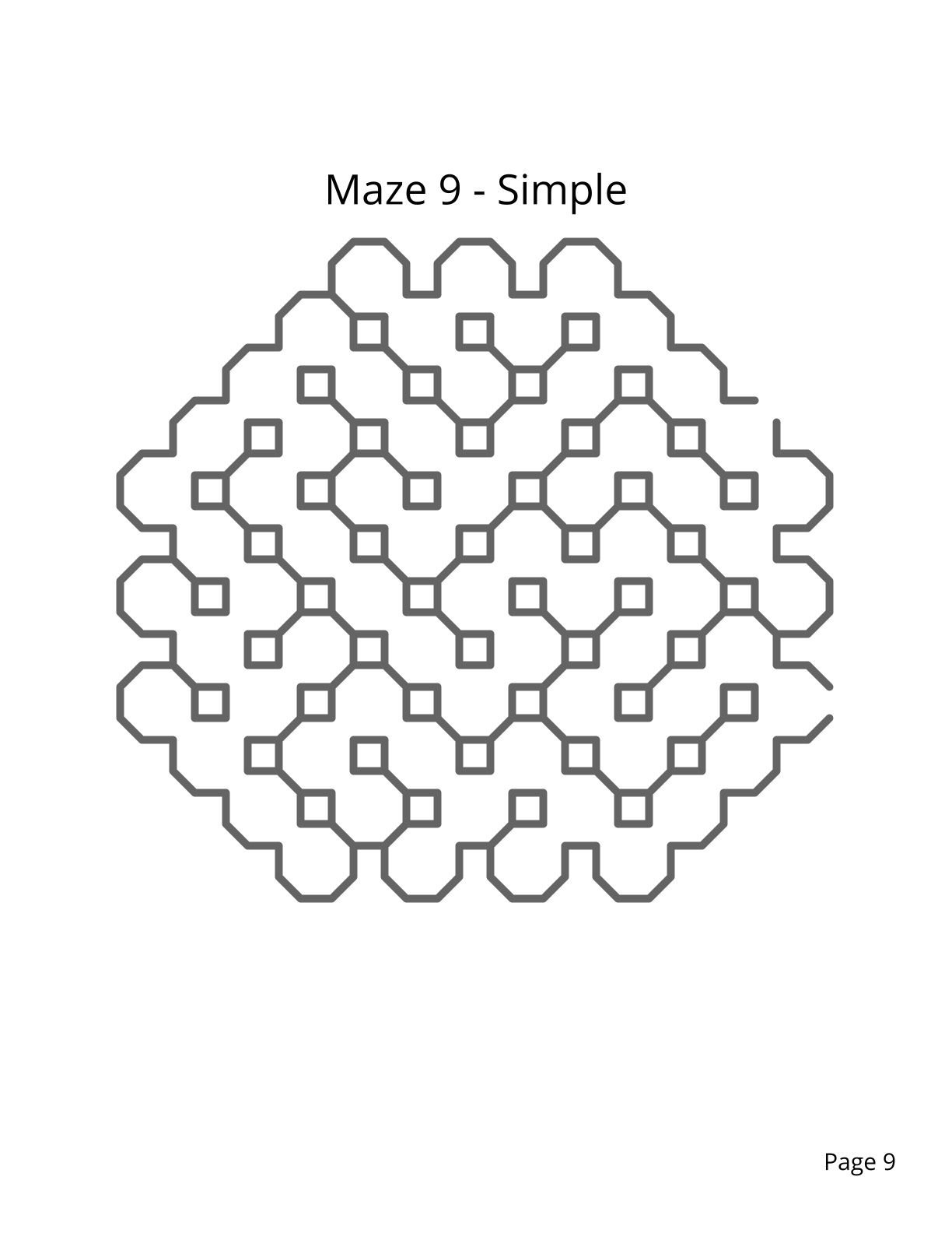 200 Maze Puzzles - Unique Shapes
