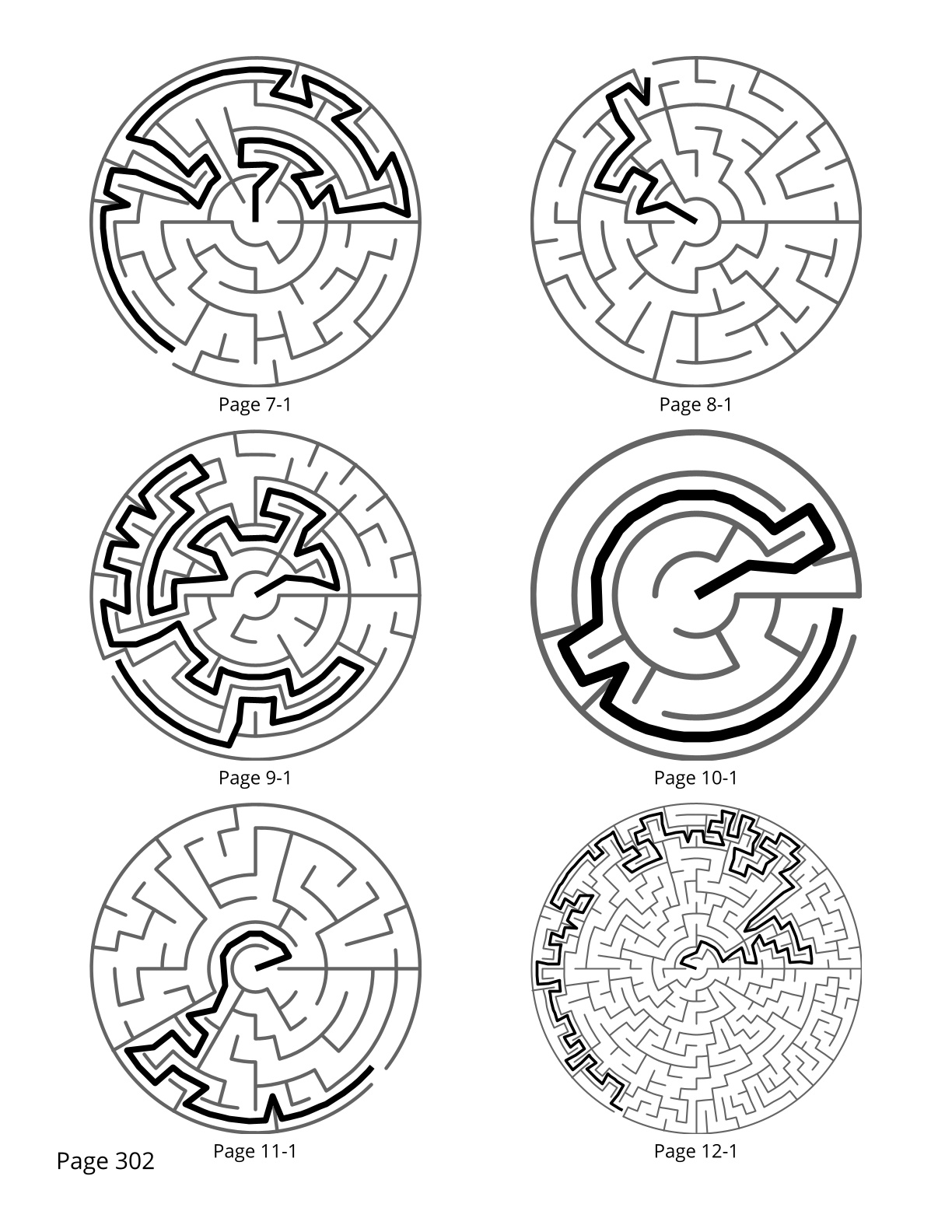 300 Circular Mazes