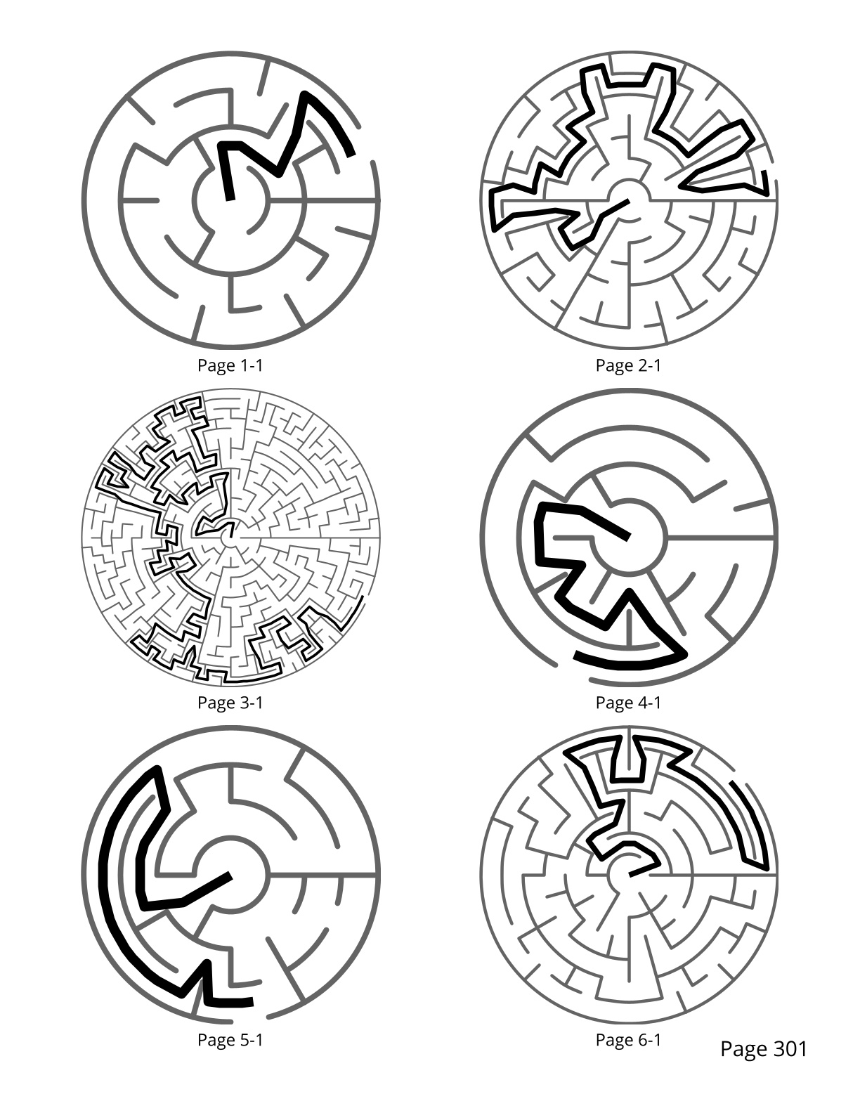 300 Circular Mazes