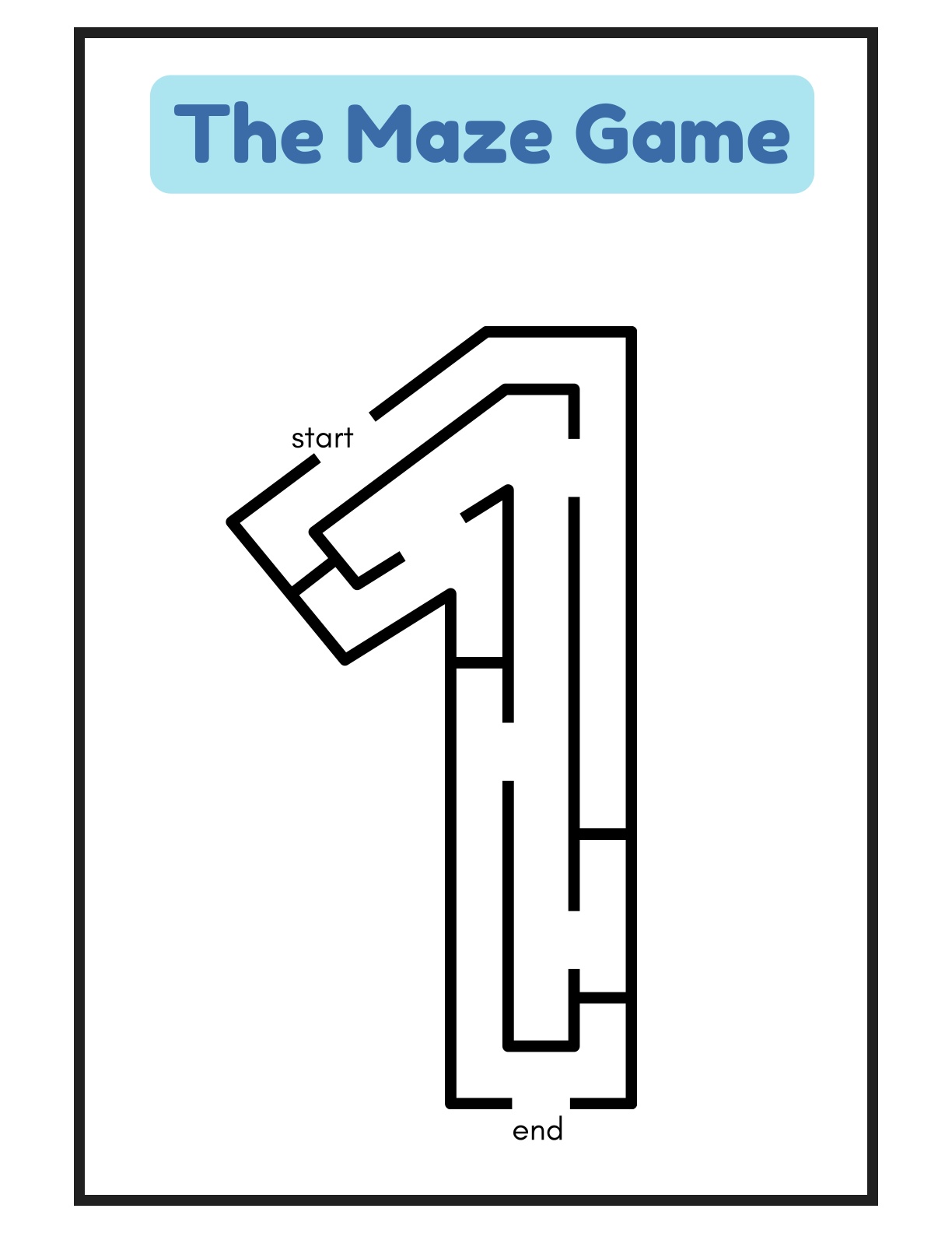The Maze Game - Alphabets, Shapes, Numbers mazes