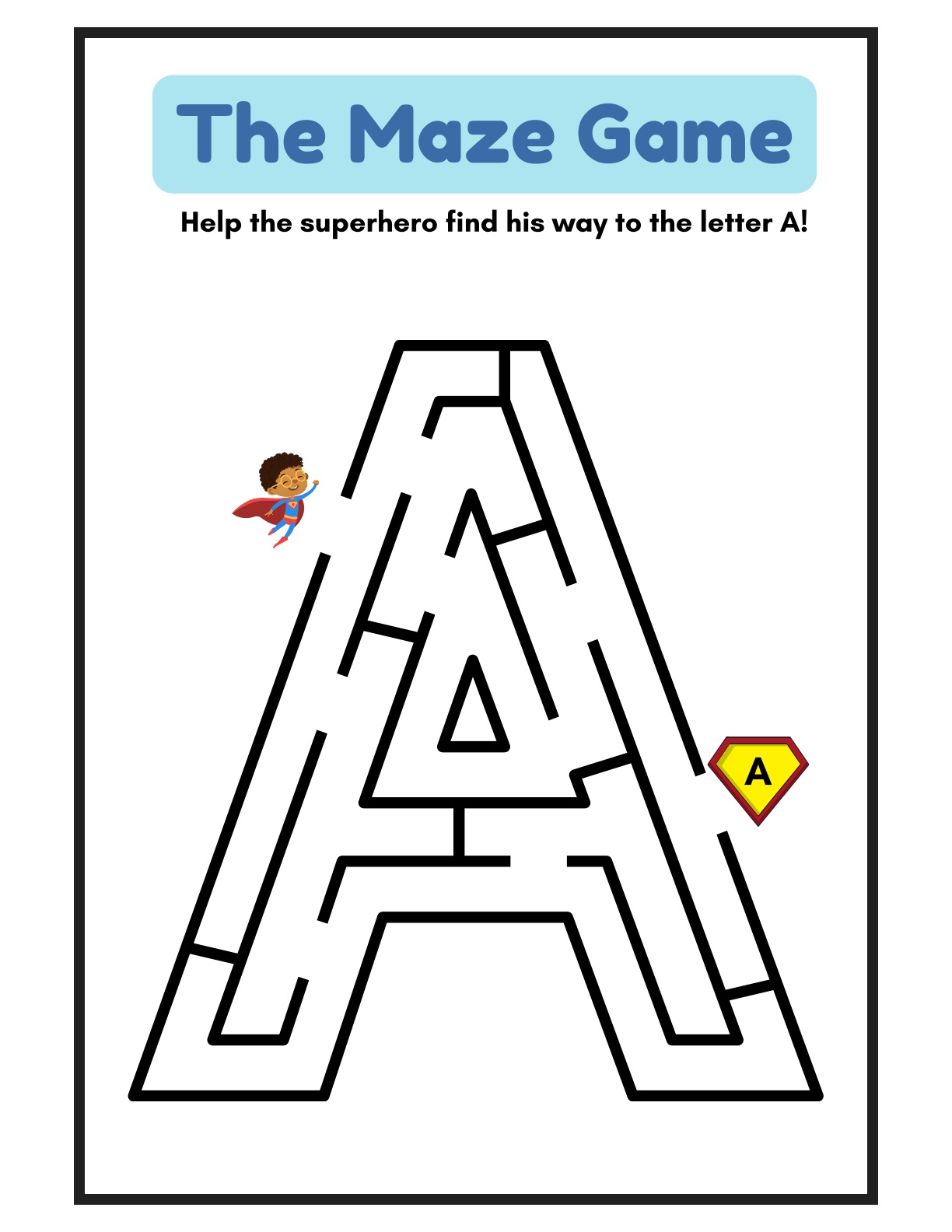 The Maze Game - Alphabets, Shapes, Numbers mazes