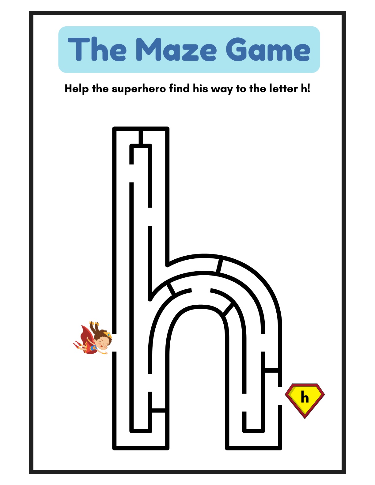 The Maze Game - Alphabets, Shapes, Numbers mazes