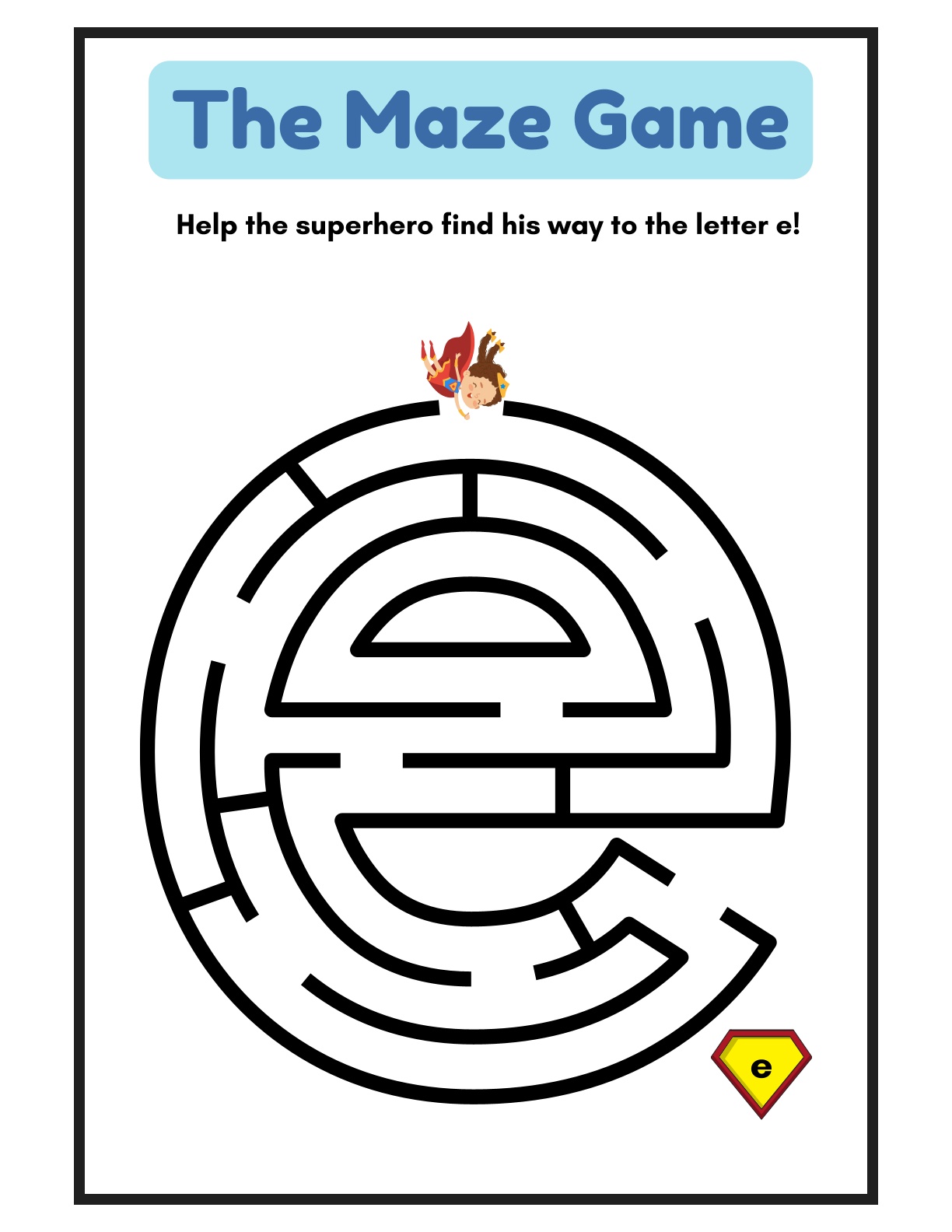 The Maze Game - Alphabets, Shapes, Numbers mazes