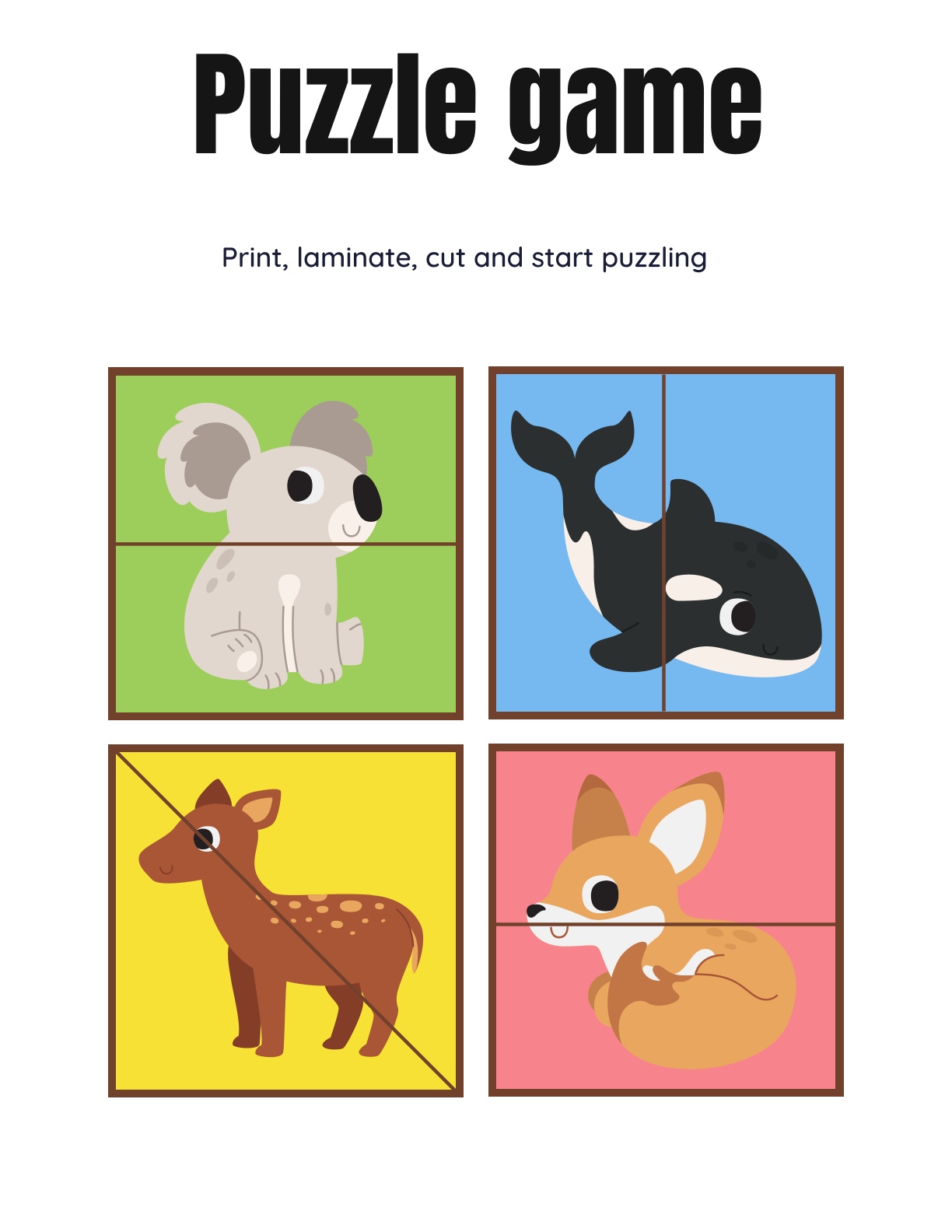 Cut and Join Puzzles - Simple