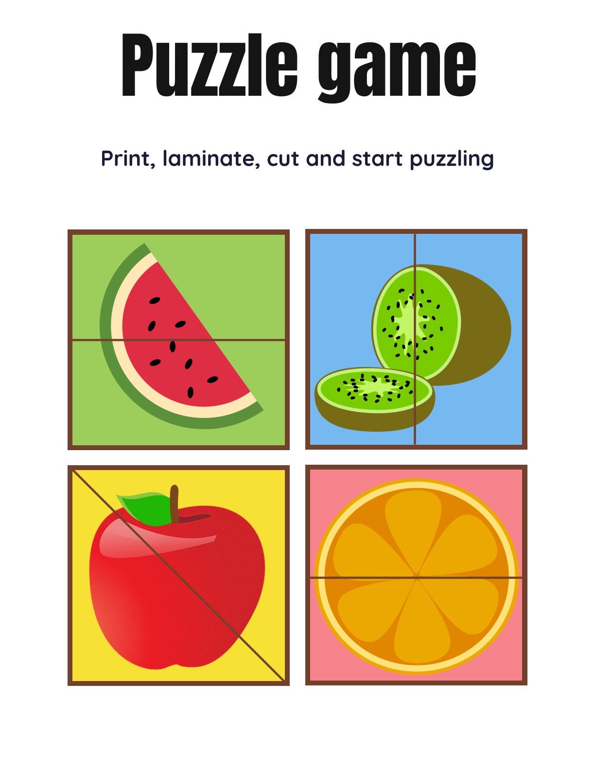 Cut and Join Puzzles - Simple
