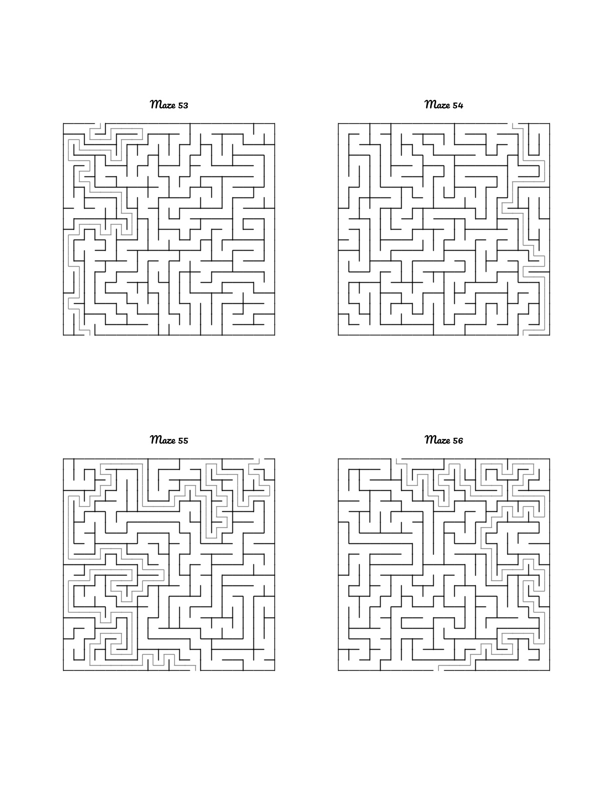1000 Mazes for the Smarties