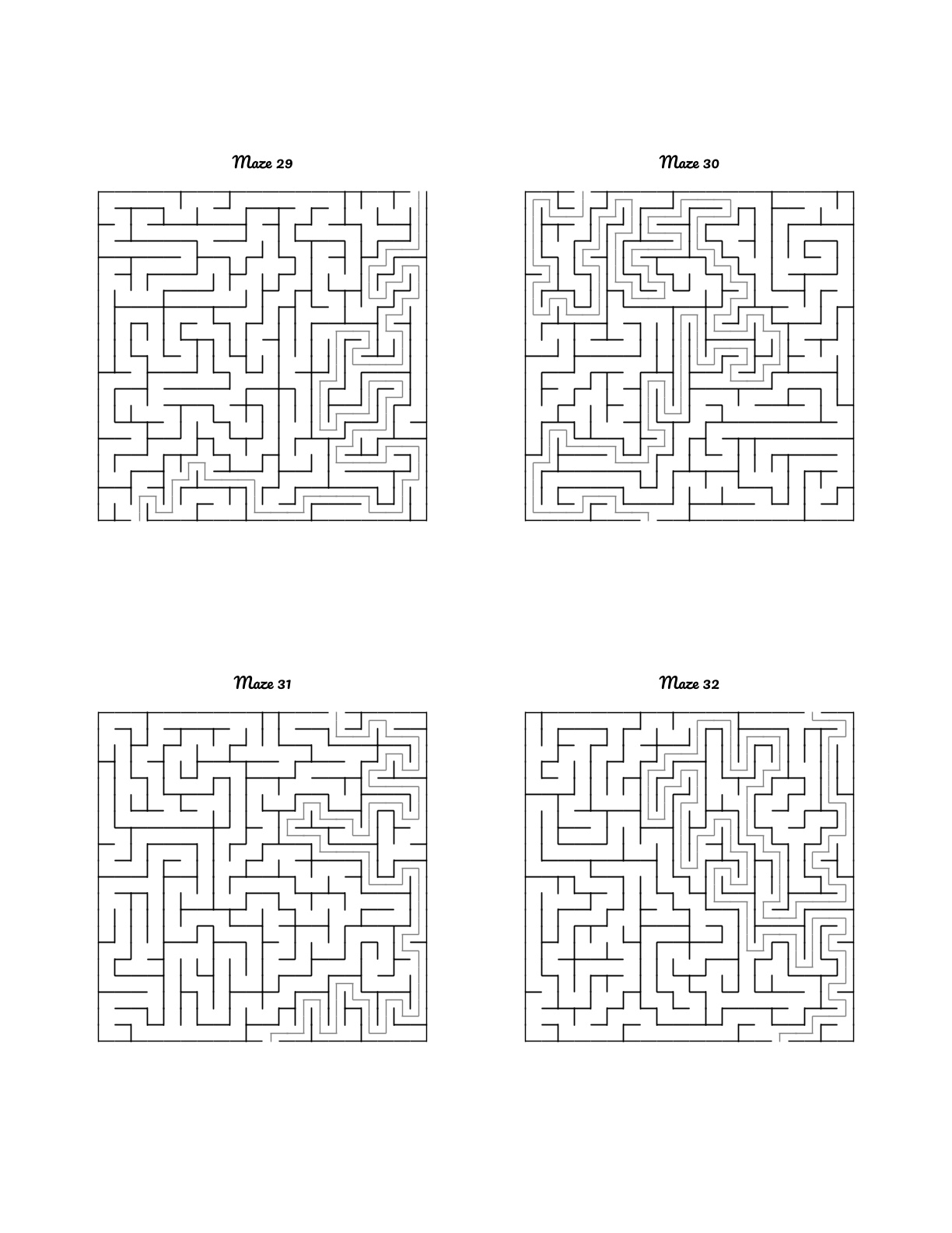 1000 Mazes for the Smarties