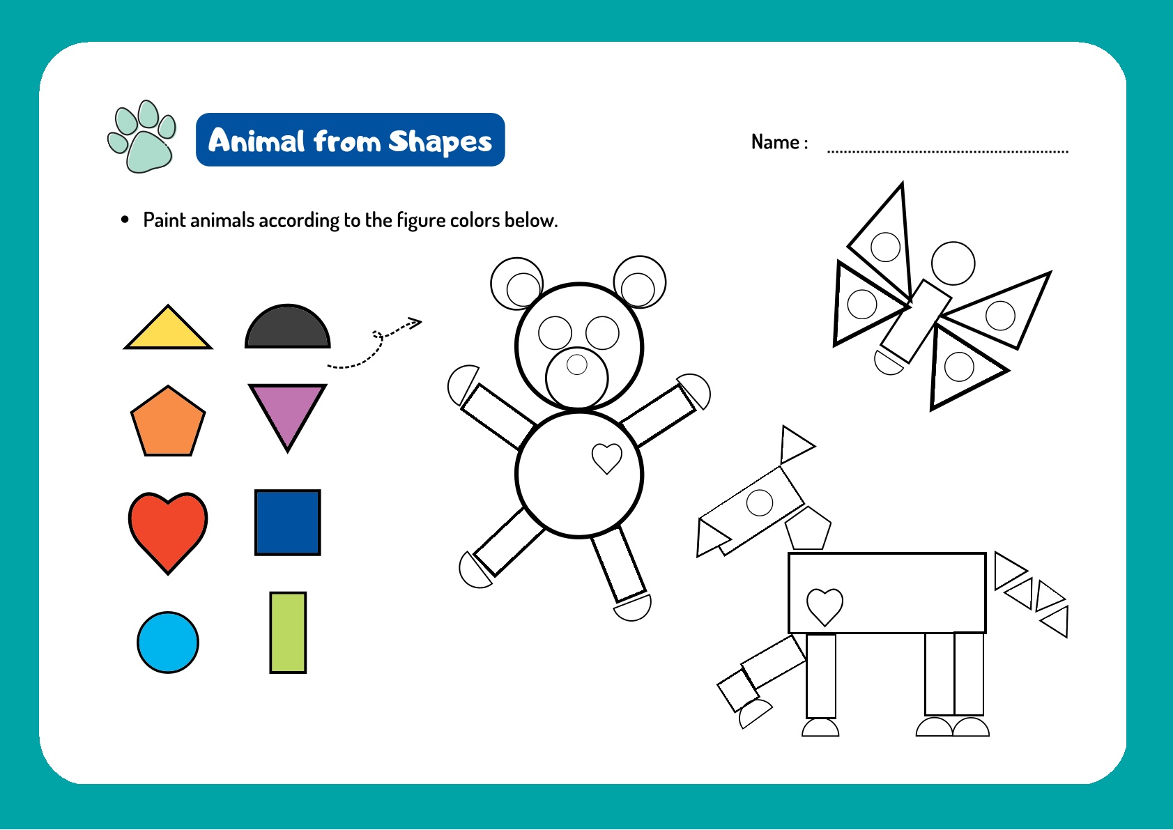 Multigame Worksheet for Kids